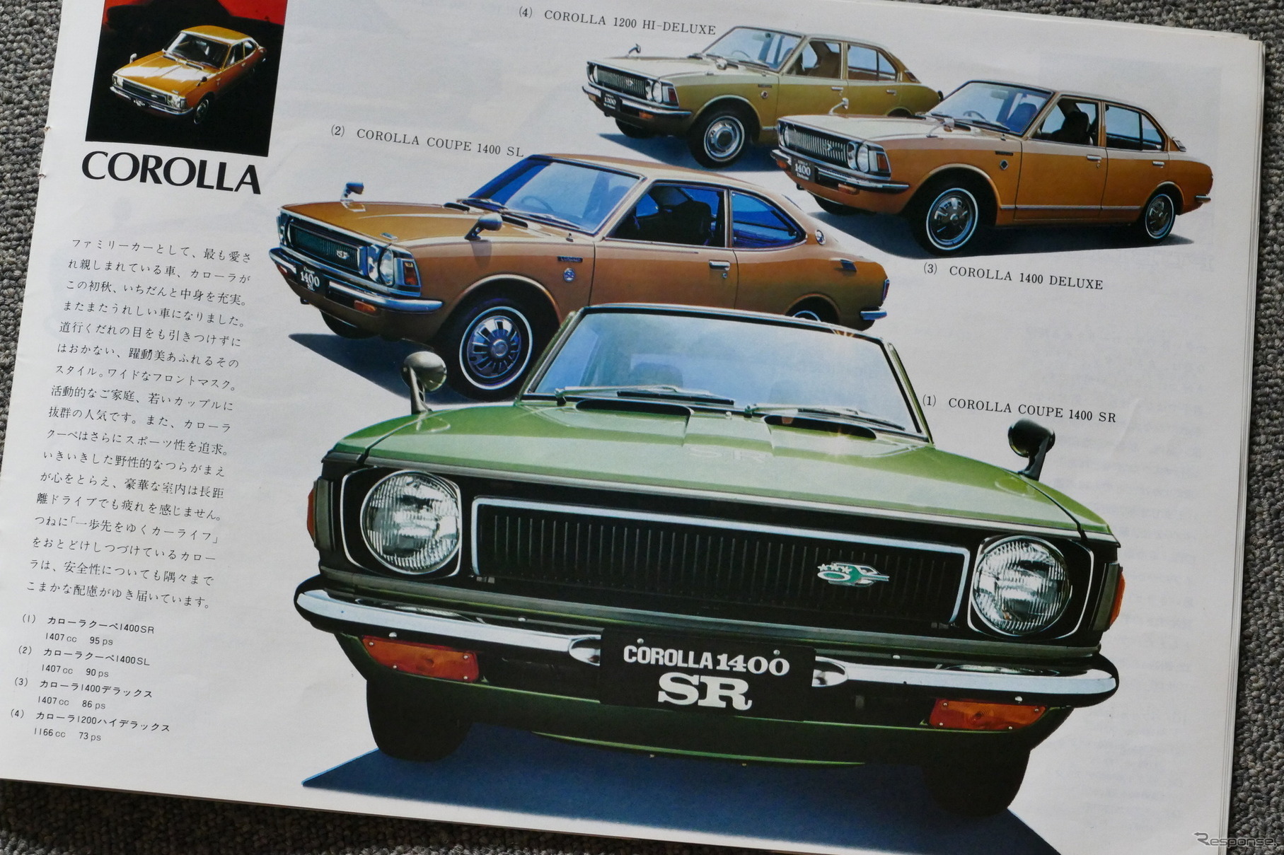 1971年のトヨタ車（カローラ）