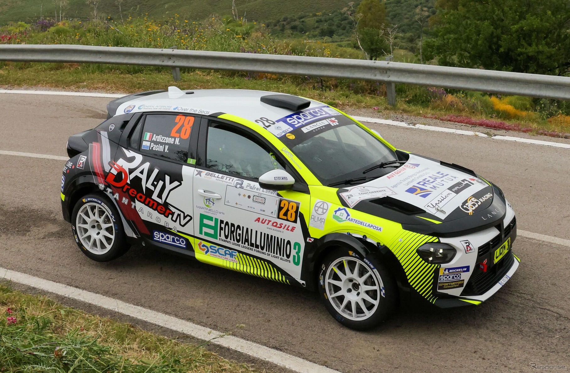 「トロフェオ・ランチア」の初戦「タルガ・フローリオ」でのランチア・イプシロン・ラリー4 HF