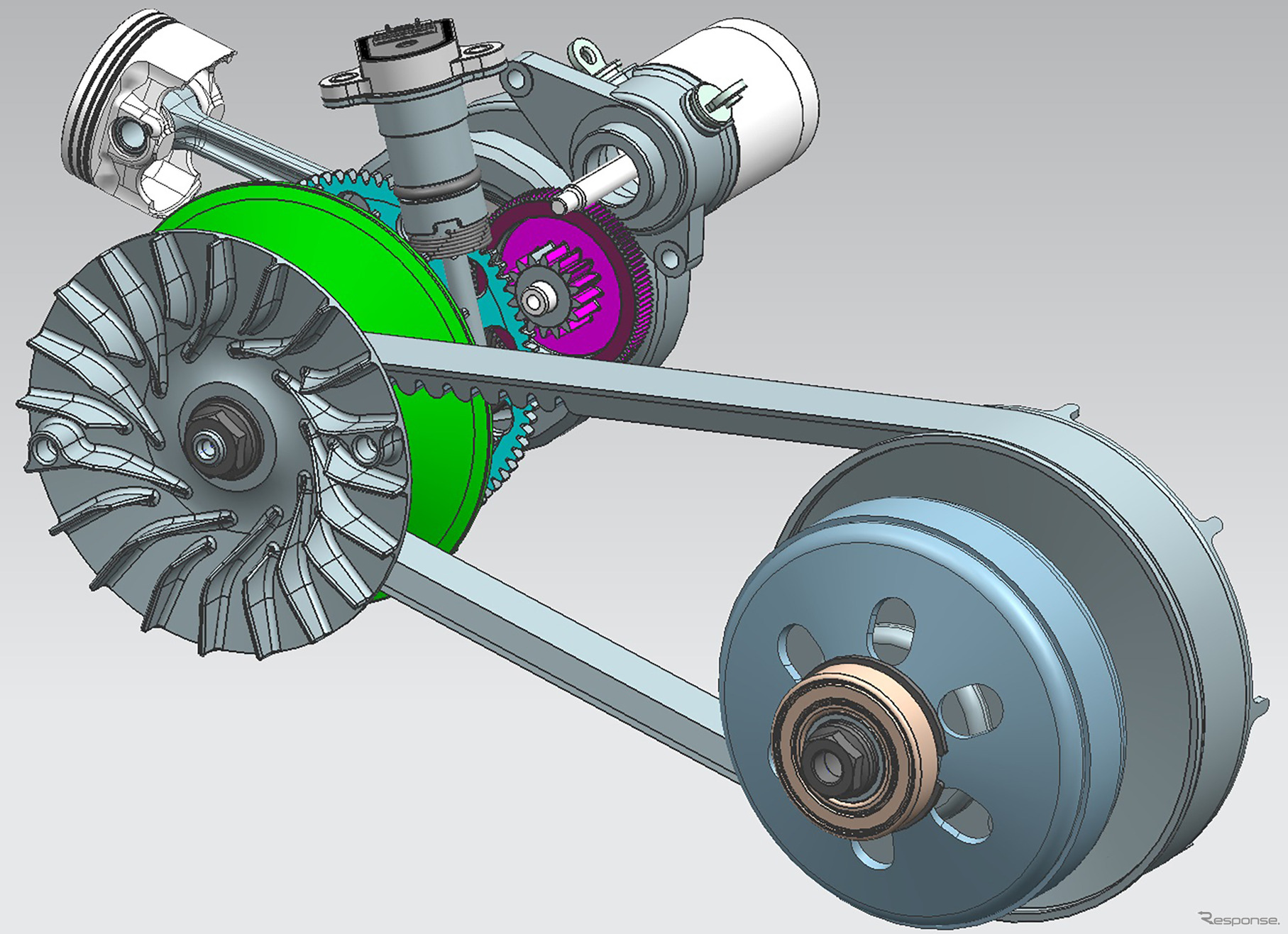 ヤマハ発動機の電子制御CVT「YECVT」