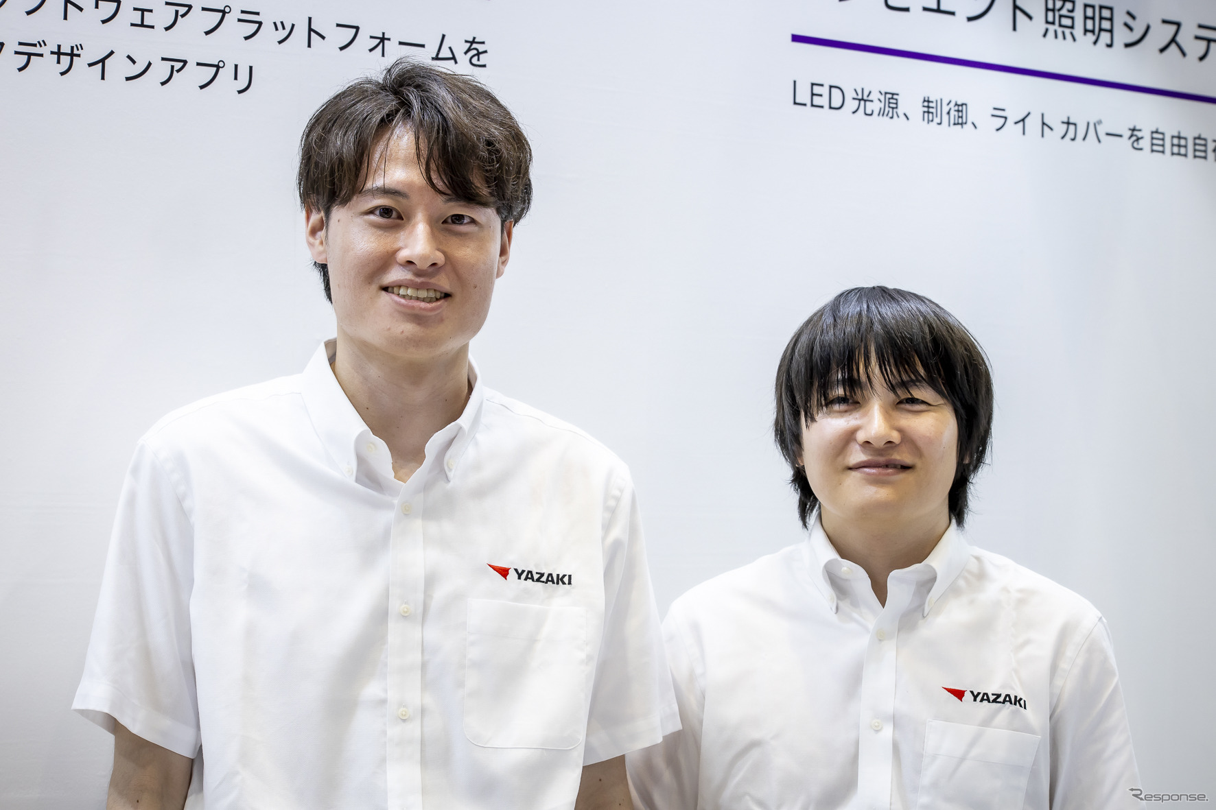 「パーソナルデザインメータ」担当の守屋龍誠氏（左）と「アンビエント照明システム」担当の前川航輝氏（右）