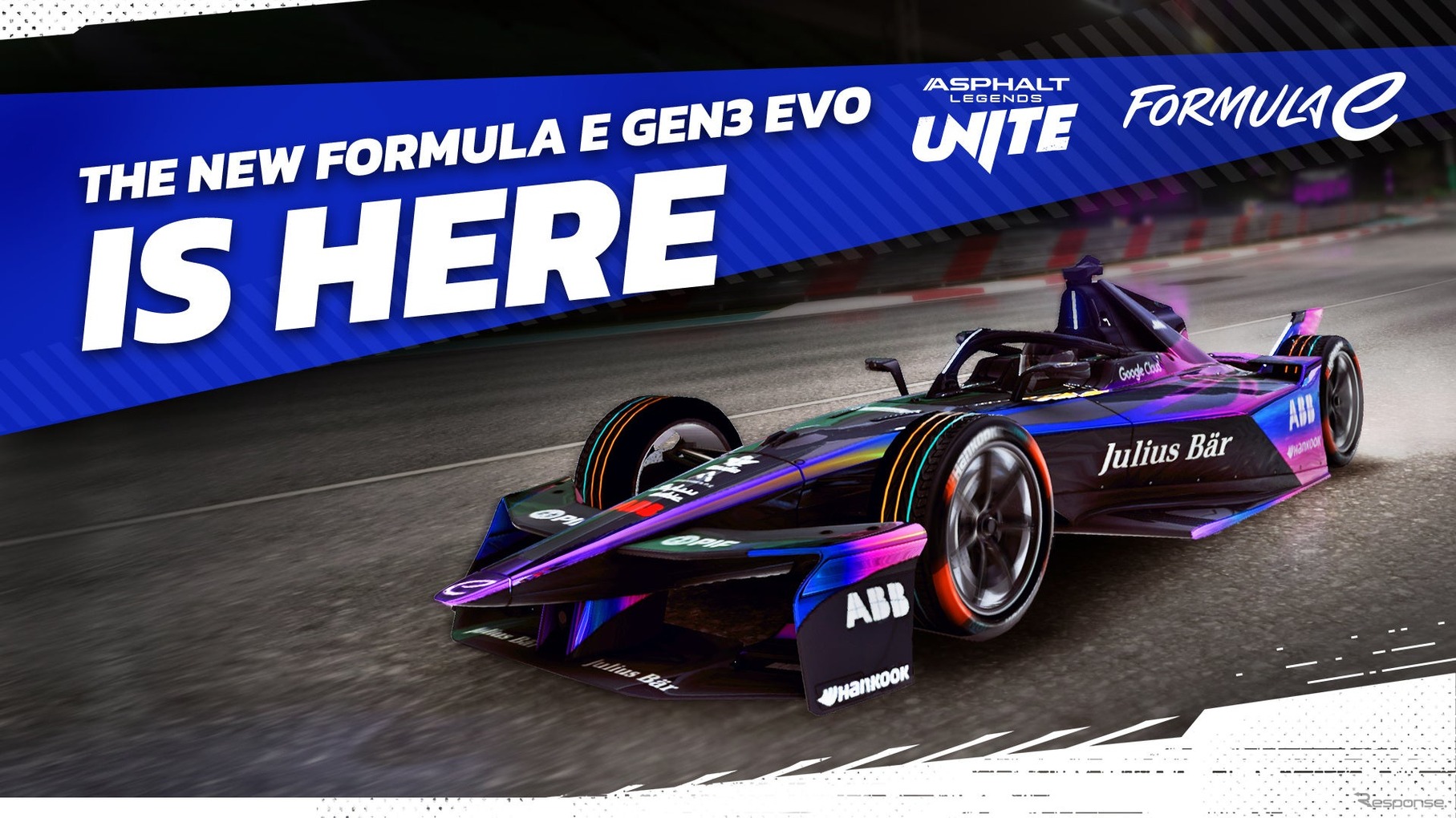 『アスファルト：Legends Unite』にフォーミュラEの最新マシン「GEN3 Evo」初登場