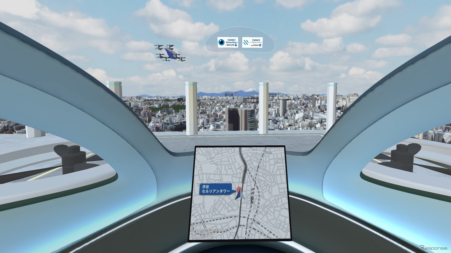 VR映像：運転席からの視覚イメージ