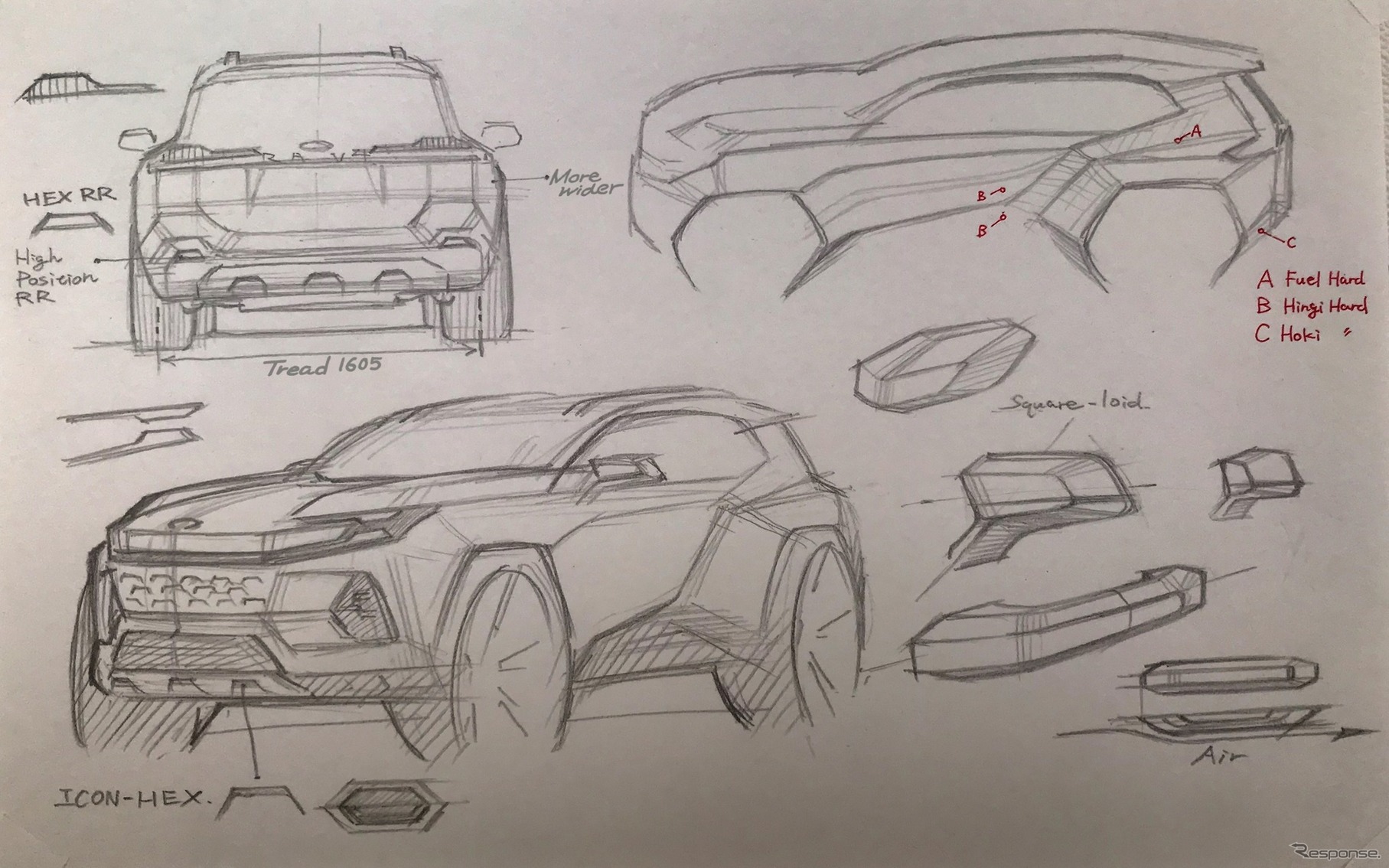 トヨタ RAV4 新型：エクステリアデザイン開発