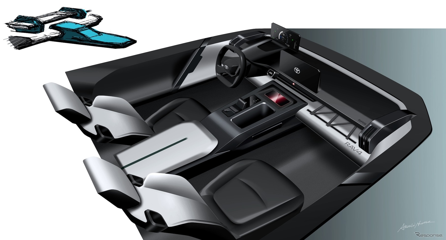 トヨタ RAV4 新型：インテリアデザイン開発