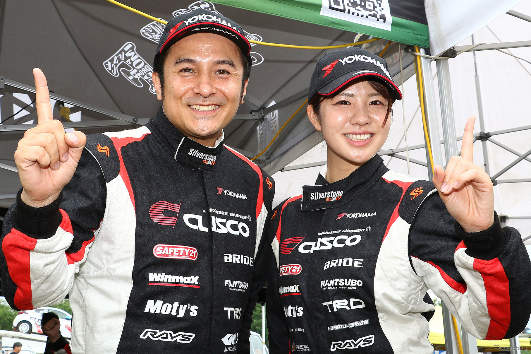XCRスプリントカップ北海道第3戦 ARK ラリー・カムイ XC-2クラス優勝の番場彬選手/梅本まどか選手組