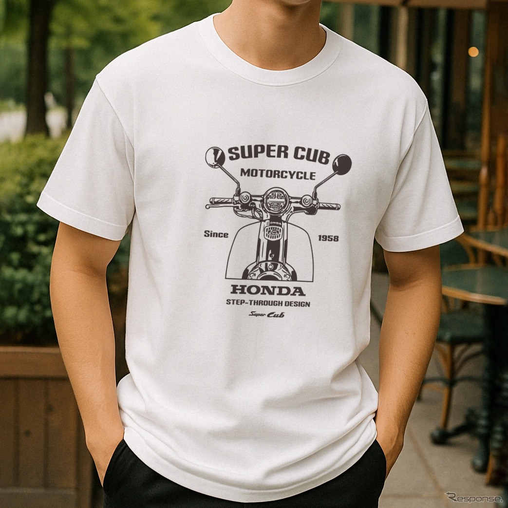 ホンダ『スーパーカブ』をデザインした半袖Tシャツ
