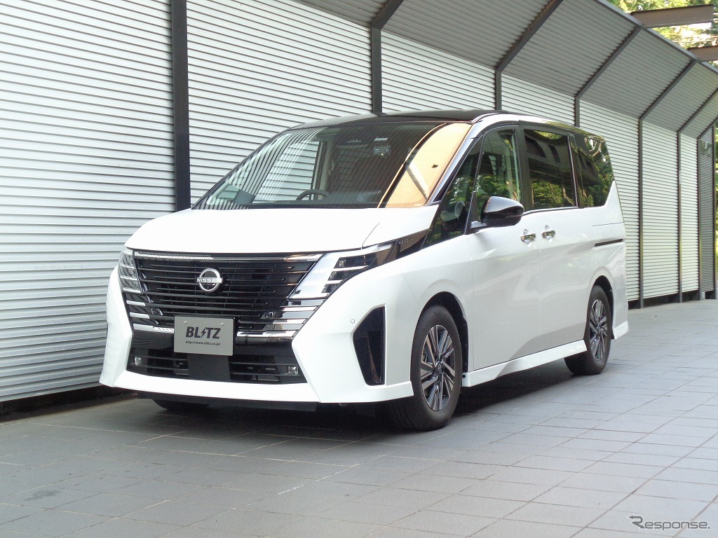 ブリッツ DAMPER ZZ-R　日産・セレナe-POWER装着例（ダウン量：フロント 33mmダウン / リア 31mmダウン）