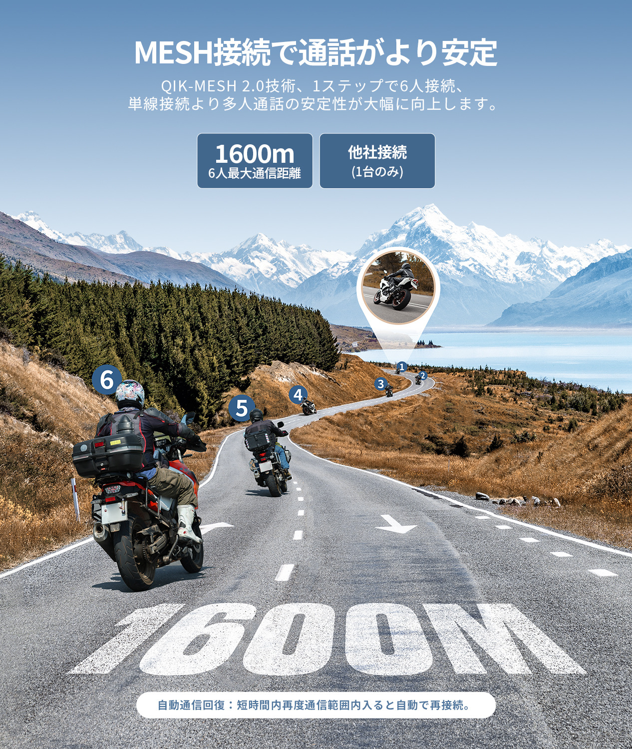 「1秒で着脱できる」JESIMAIKのバイク用インカム『H6』