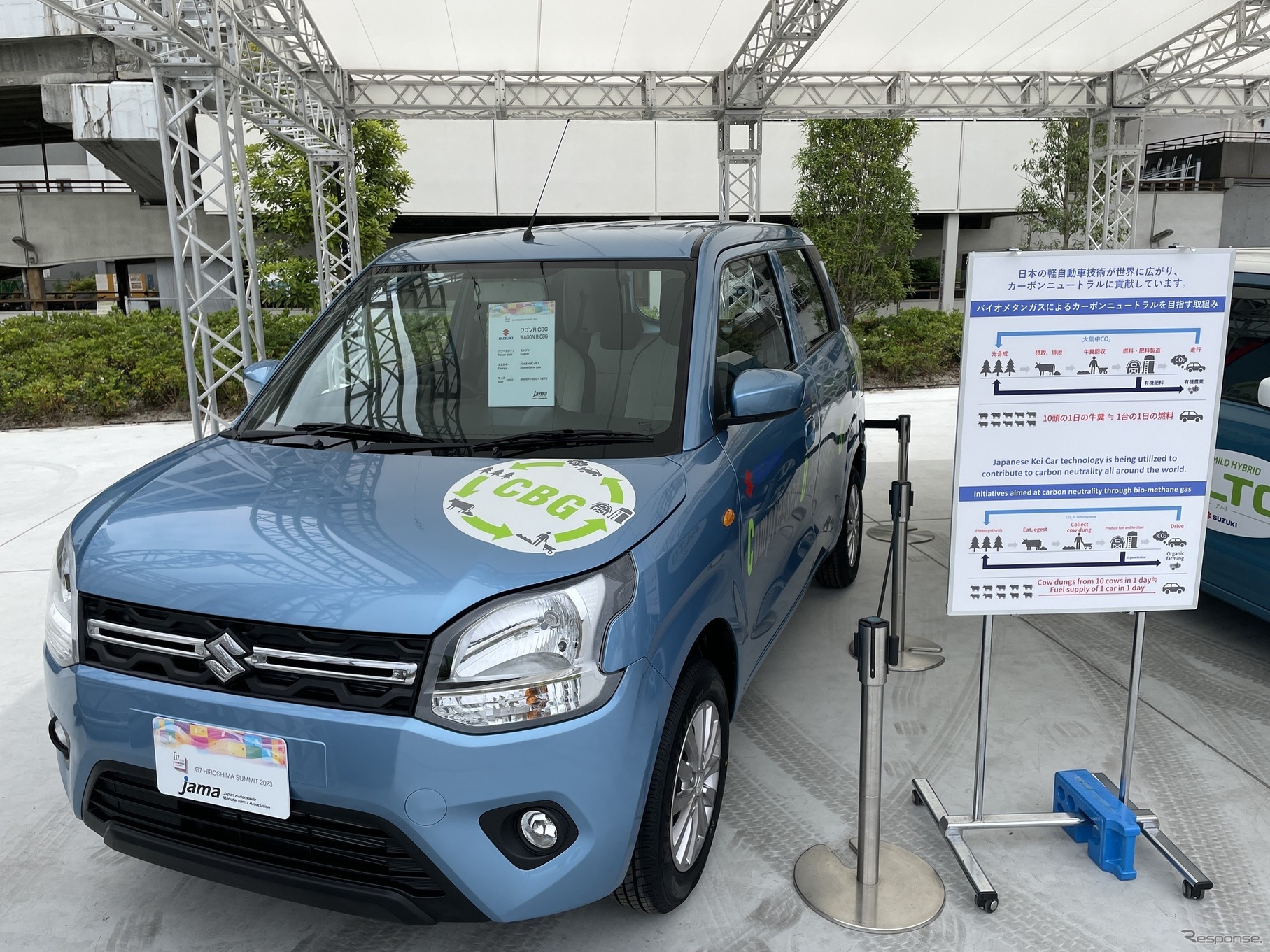メタンガスで走行できる、スズキの『ワゴンR CGB』（参考画像）