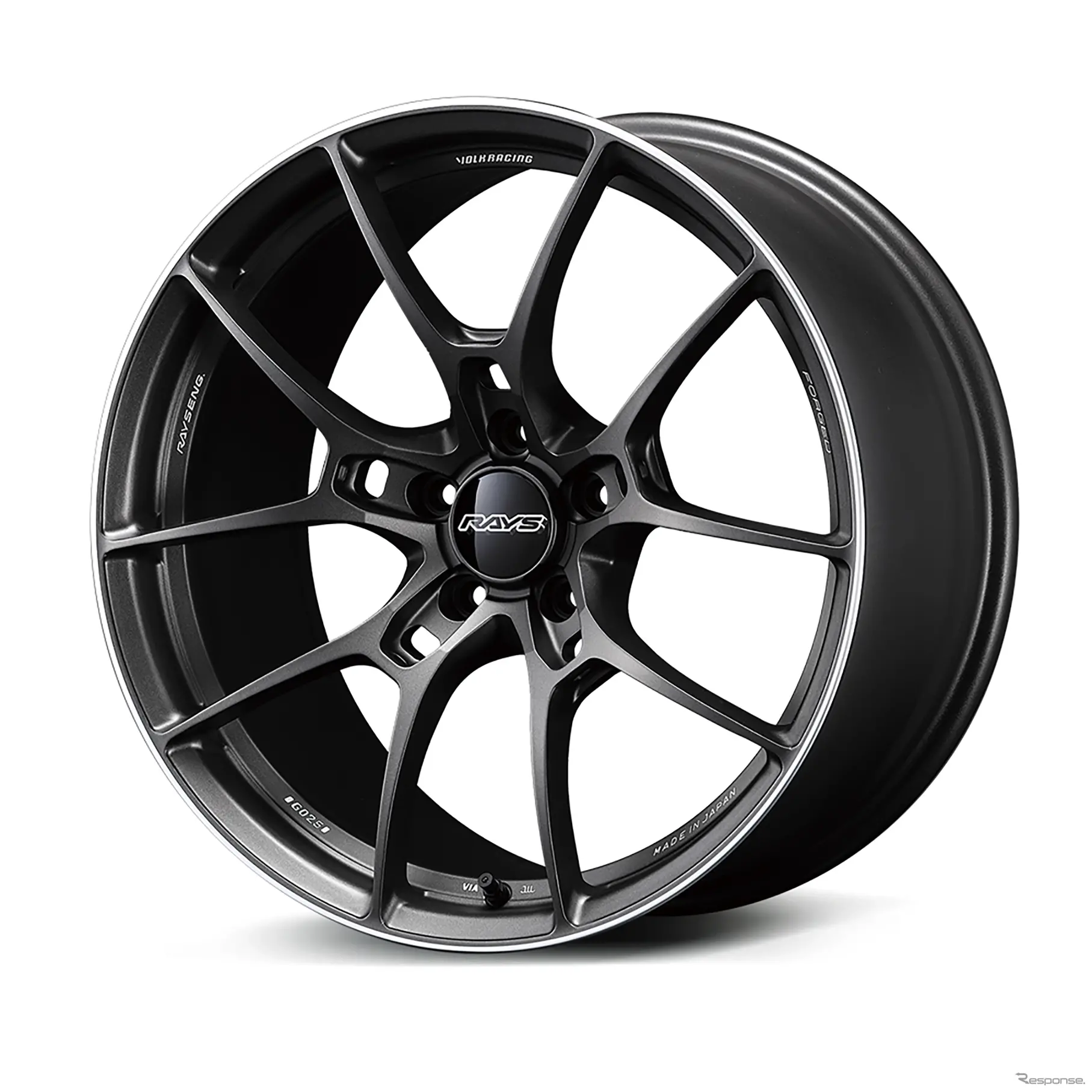 レイズ VOLK RACING G025 マットガンブラック/リムエッジDC
