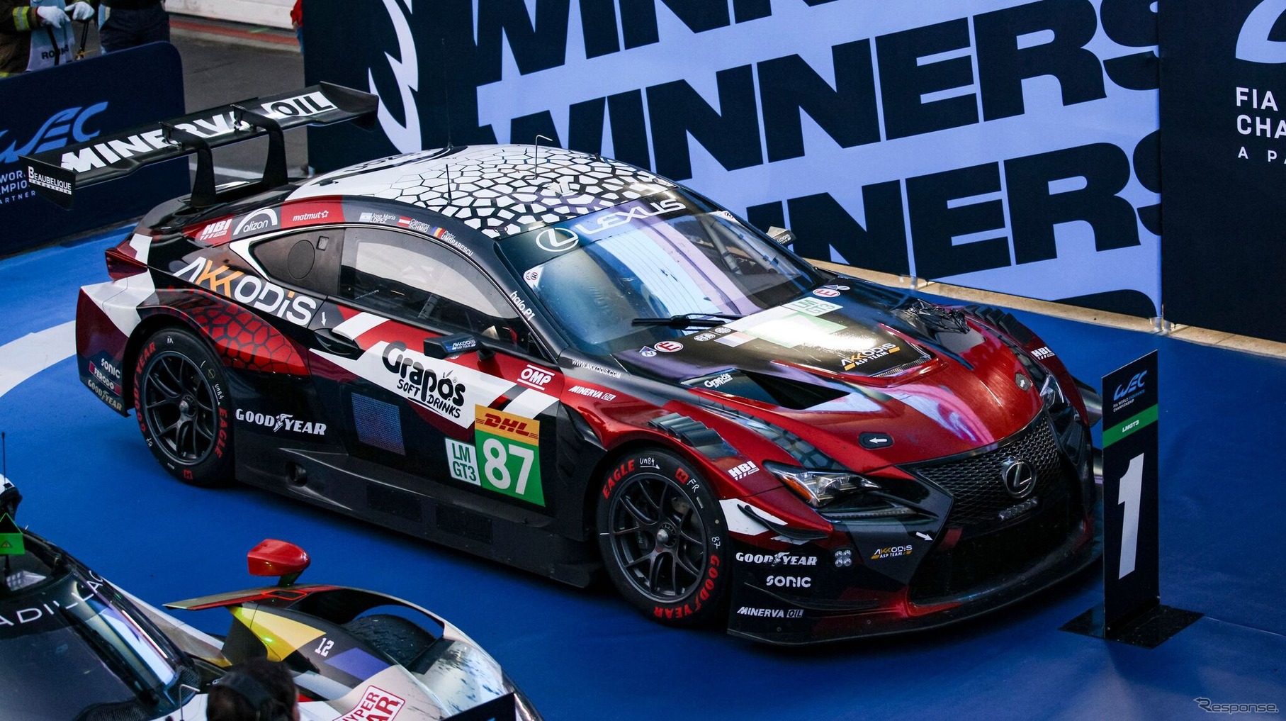 レクサス『RC F LMGT3』が、ブラジル・サンパウロで開催されたFIA世界耐久選手権（WEC）第6戦「サンパウロ6時間」で初勝利