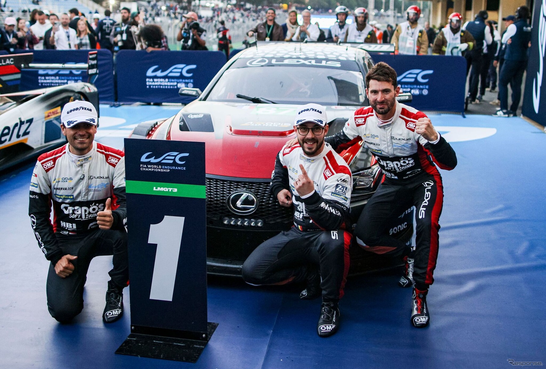 レクサス『RC F LMGT3』が、ブラジル・サンパウロで開催されたFIA世界耐久選手権（WEC）第6戦「サンパウロ6時間」で初勝利