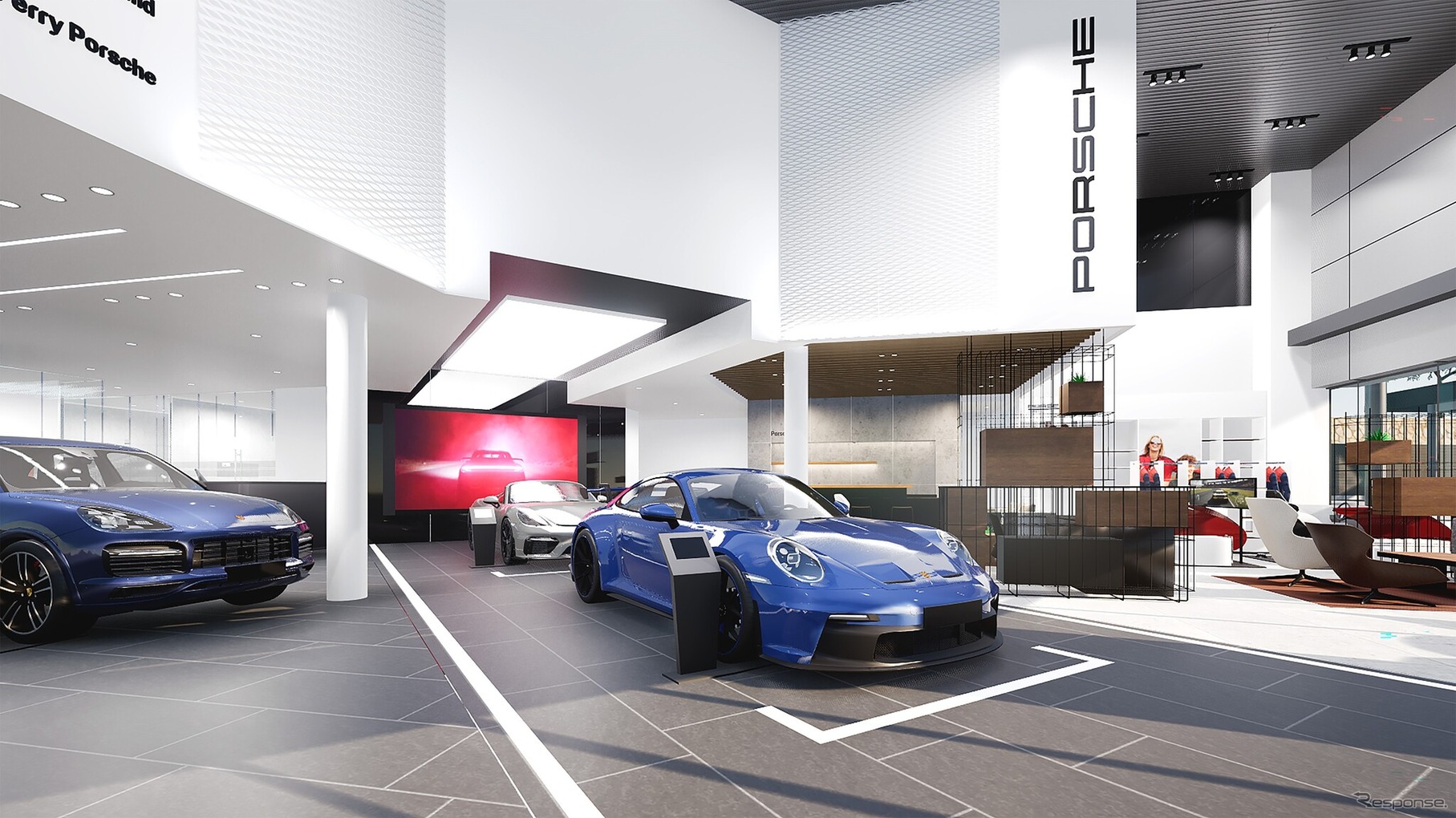 「ポルシェセンター北大阪」のリニューアルイメージ