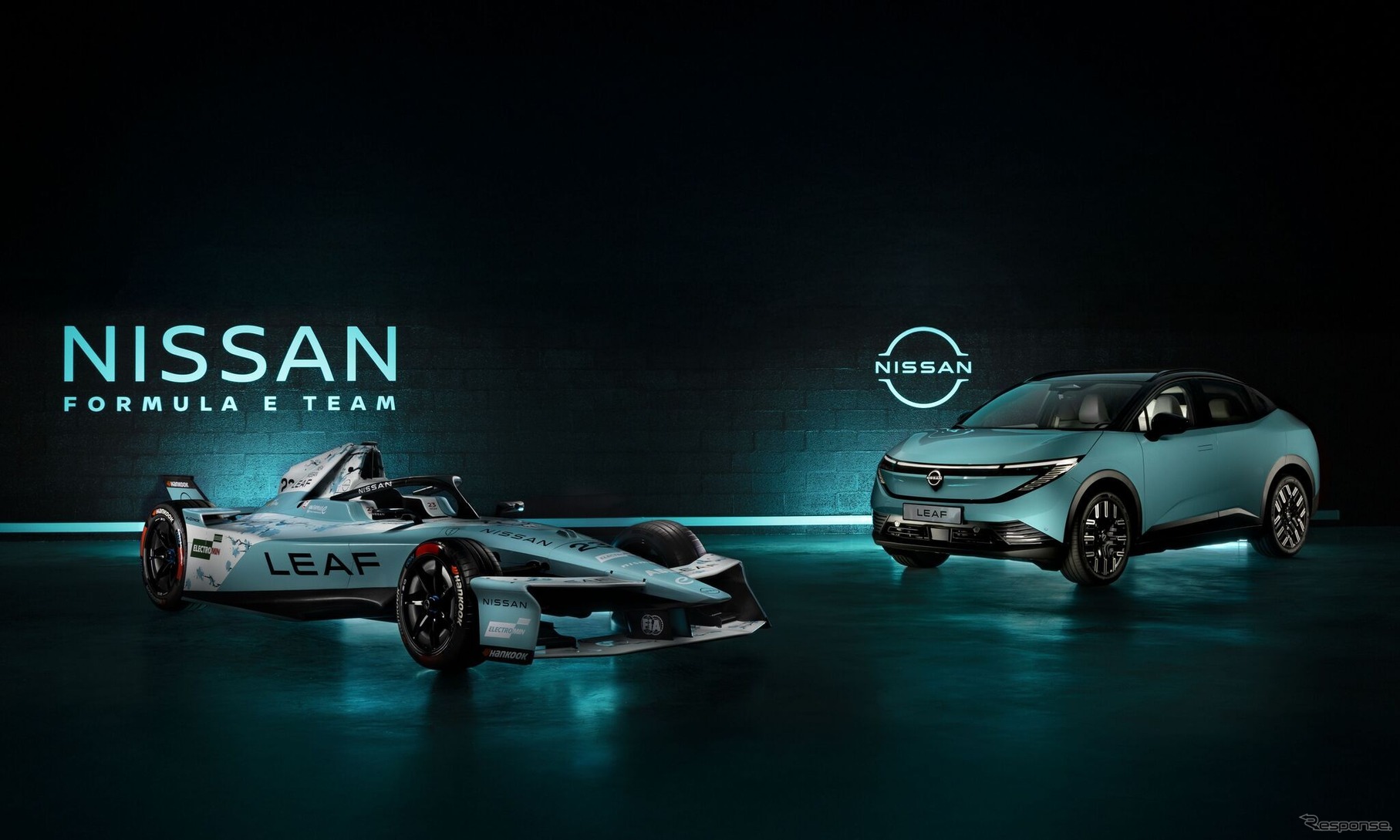 日産がフォーミュラE最終戦に新型『リーフ』世界発売記念の特別ティールブルーで参戦