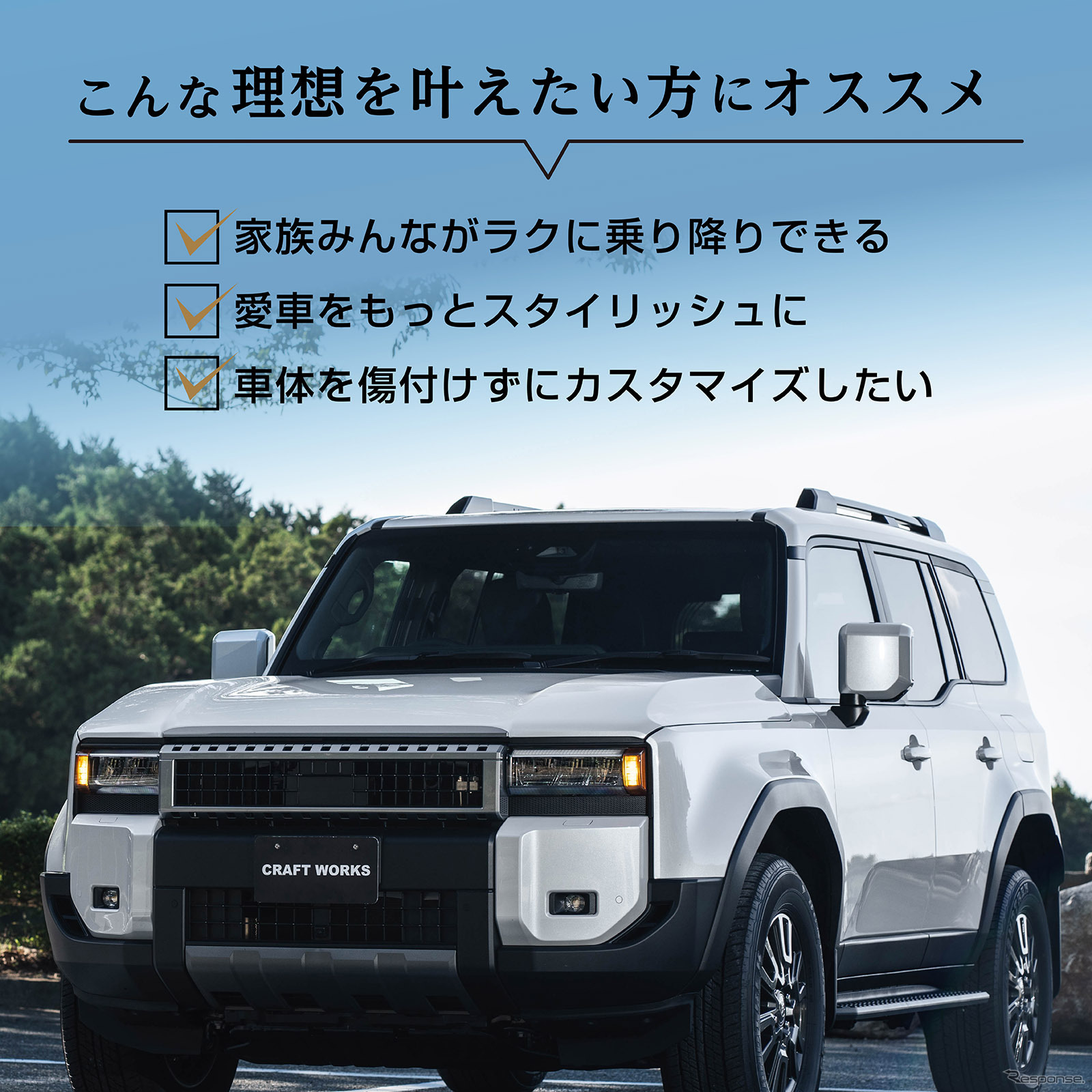 CRAFTWORKS『ランクル250』専用「電動サイドステップ」
