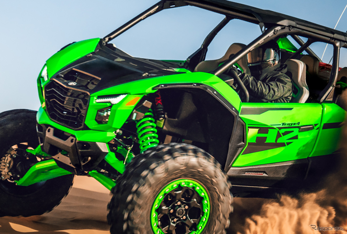 『Ninja H2』のスーパーチャージドエンジンを搭載するカワサキ TERYX4 H2 DELUXE