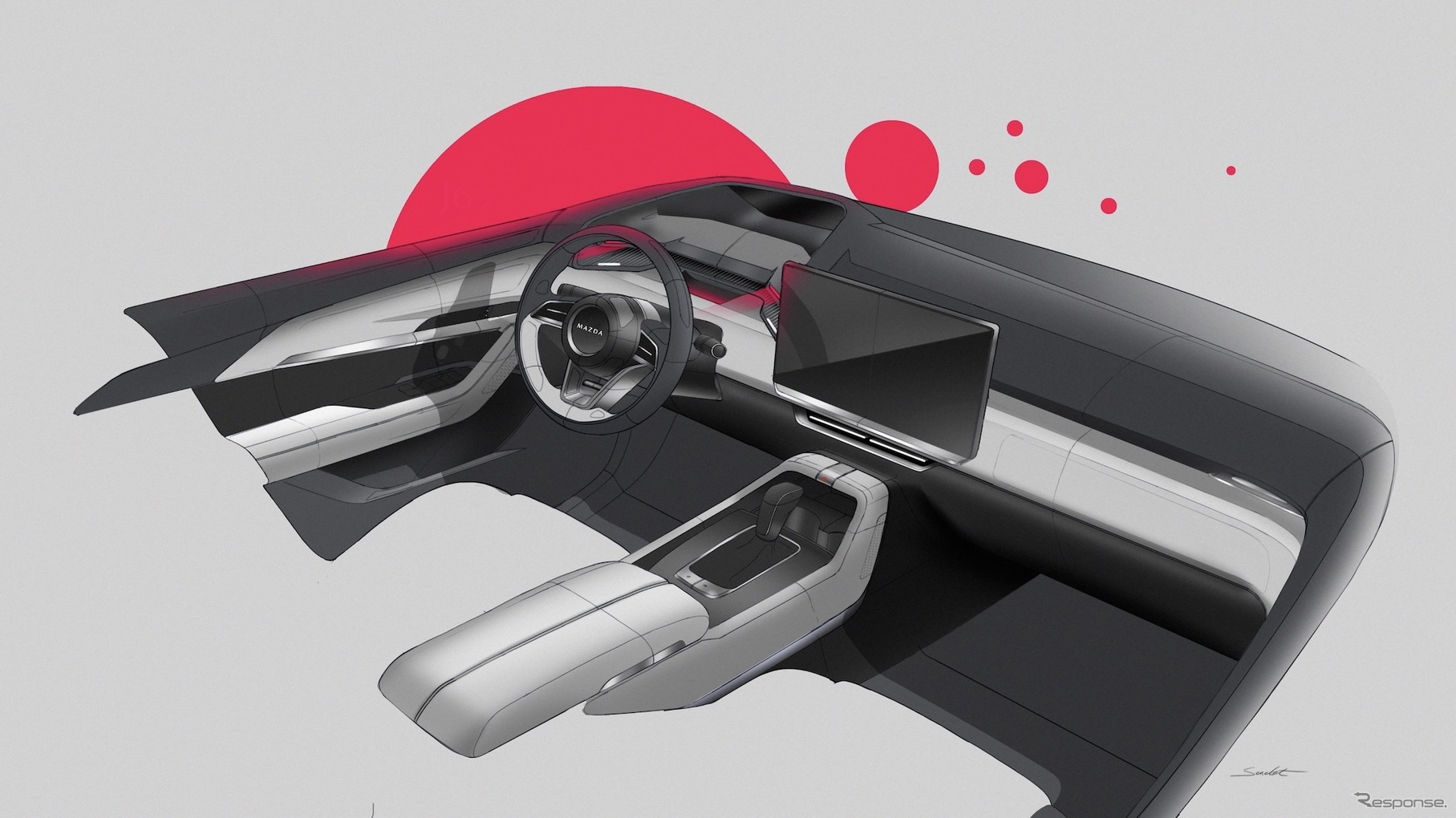 マツダ CX-5 新型のデザインスケッチ