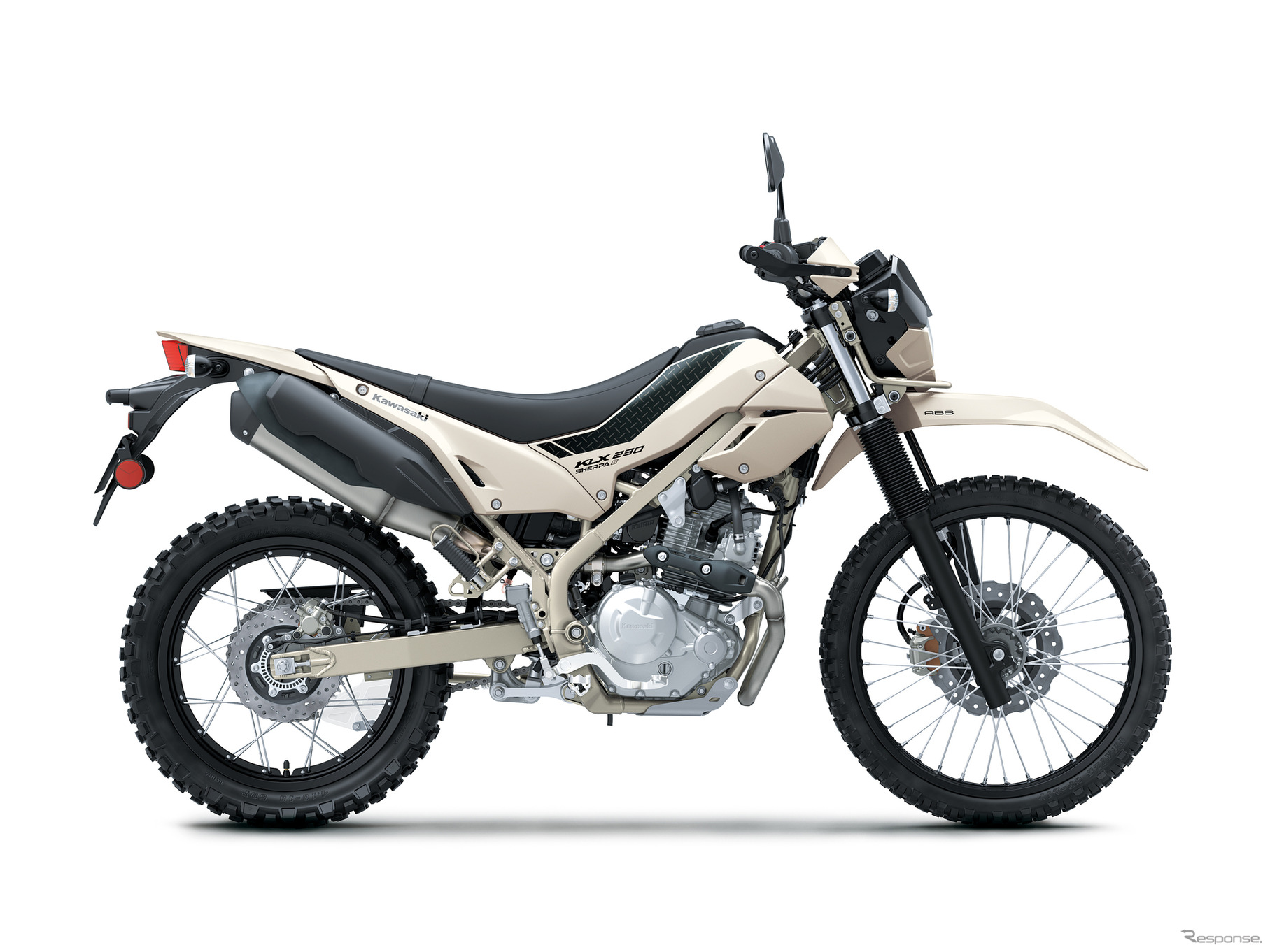 足つき性がアップしたカワサキ KLX230シェルパS（ホワイティッシュベージュ）