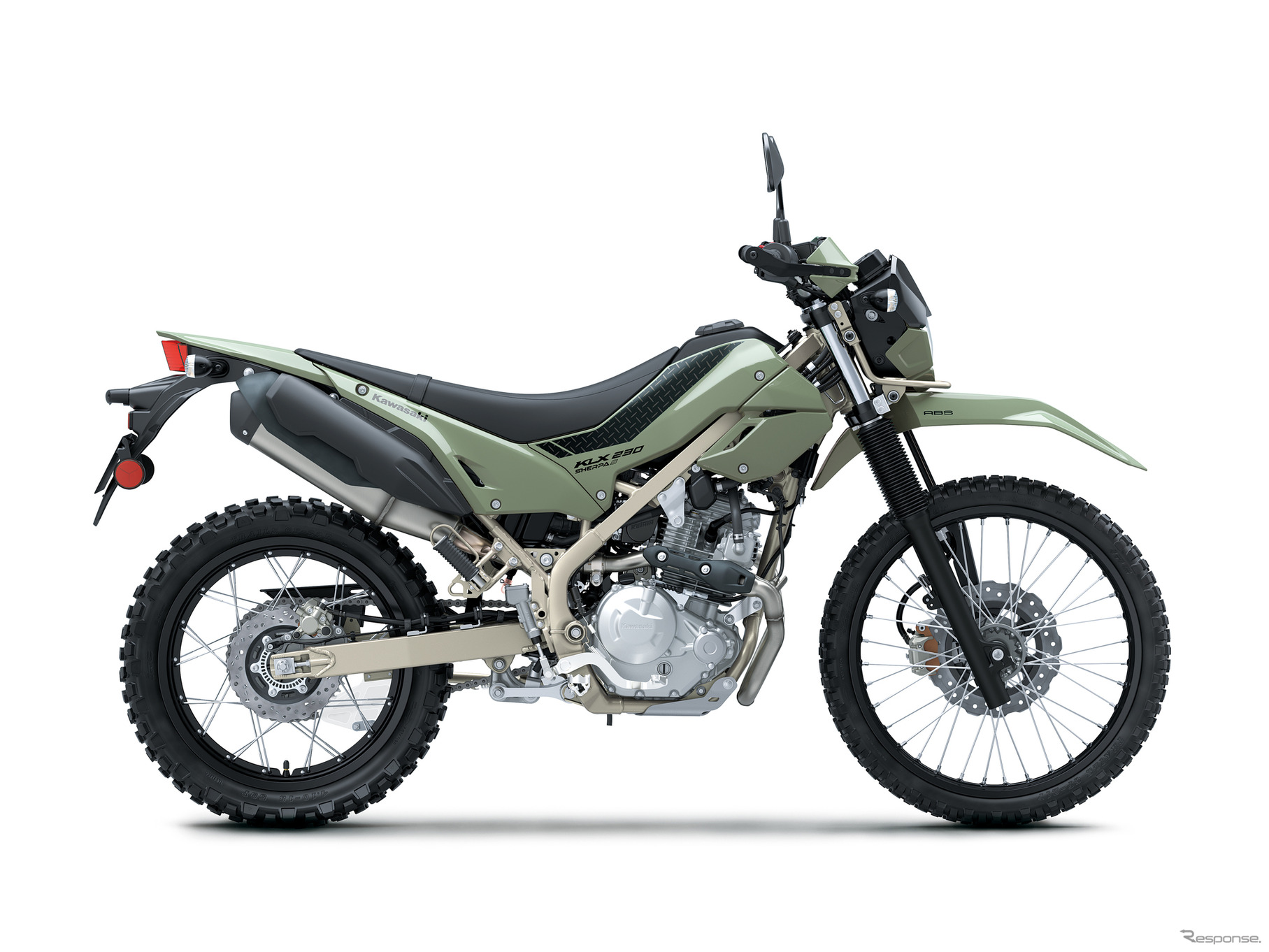 カワサキ KLX230シェルパS（ミディアムスモーキーグリーン）