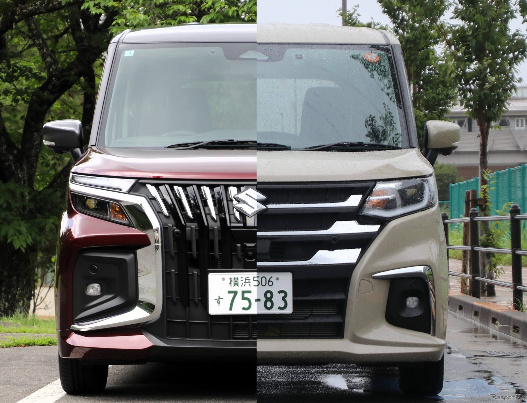 スズキ ソリオバンディット（左）とソリオ（右）