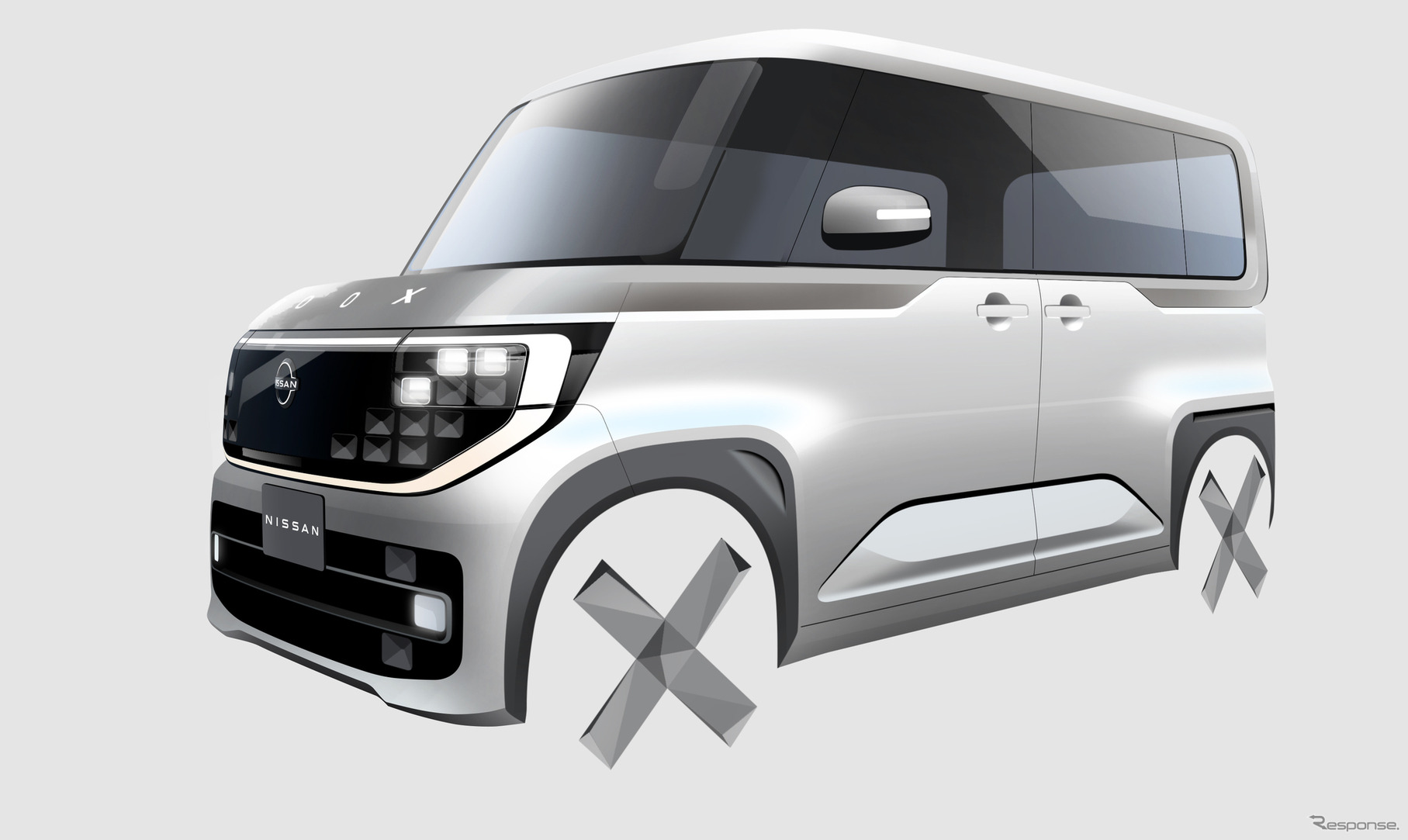 日産 ルークス 新型のデザインスケッチ
