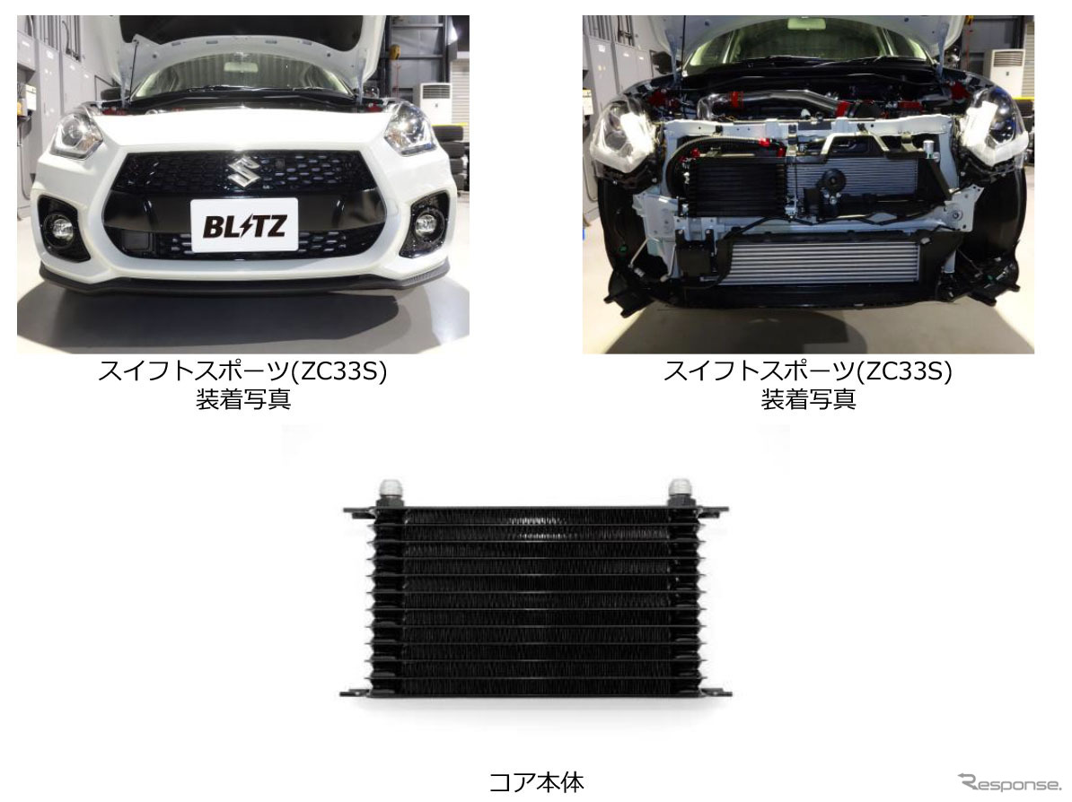 ブリッツ レーシングオイルクーラーキットBR　スズキ・スイフトスポーツ・ファイナルエディション（ZC33S）装着例