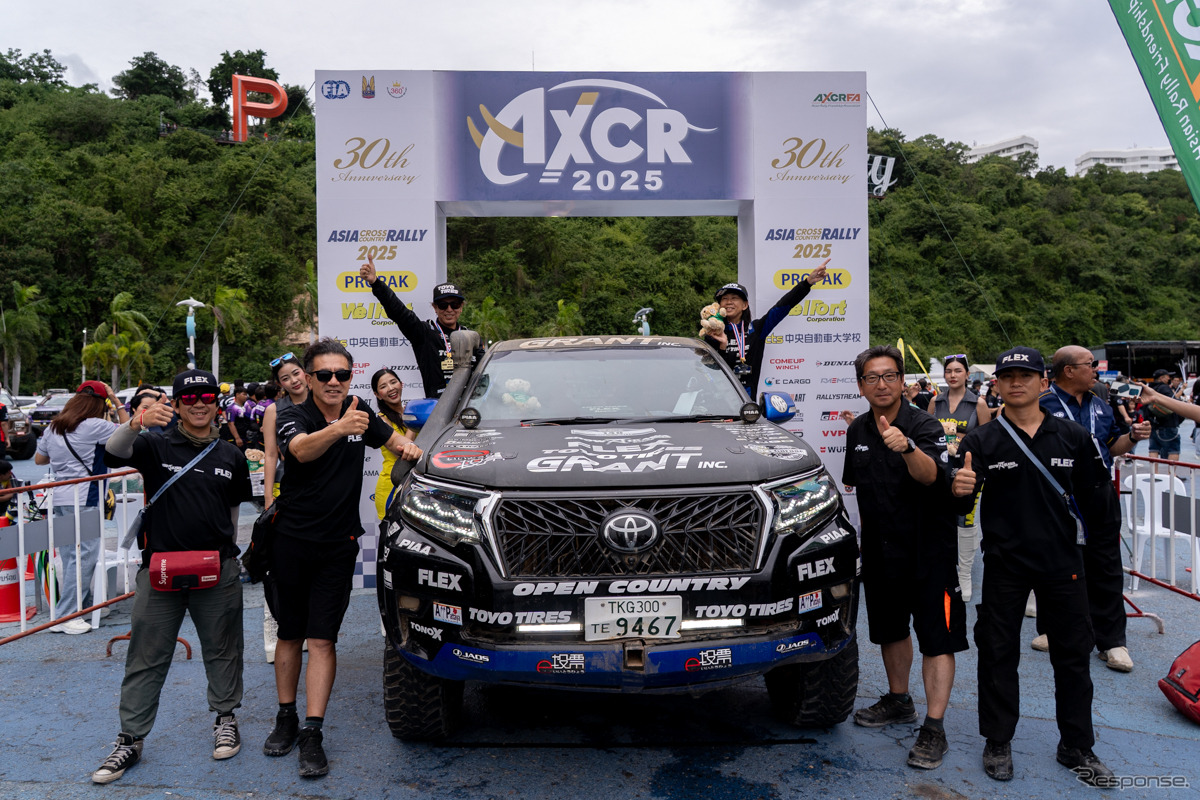 哀川翔の「FLEX SHOW AIKAWA Racing」がアジアクロスカントリーラリーAXCR2025でT1Gクラス4位完走を達成