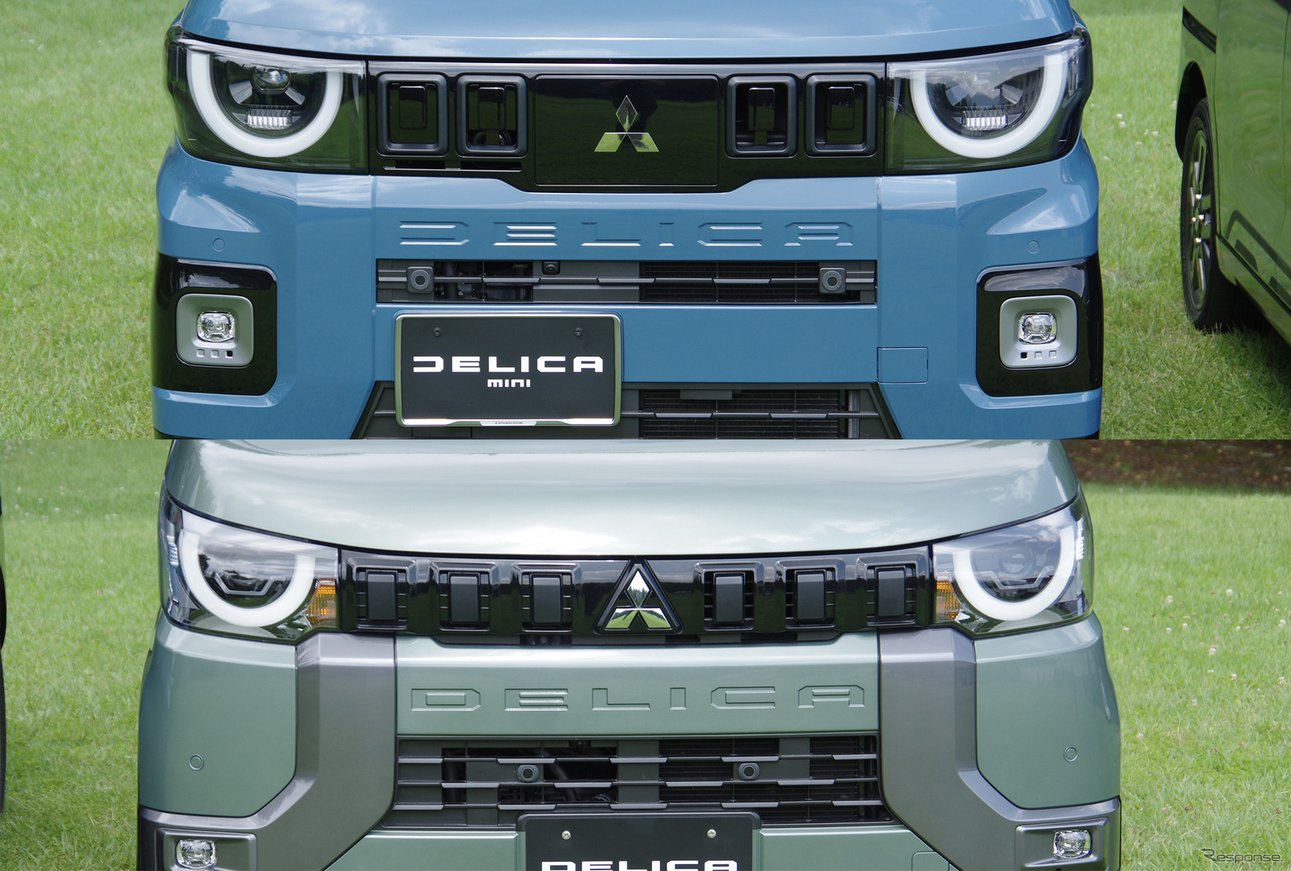 三菱 デリカミニ 新型（上）と従来型（下）