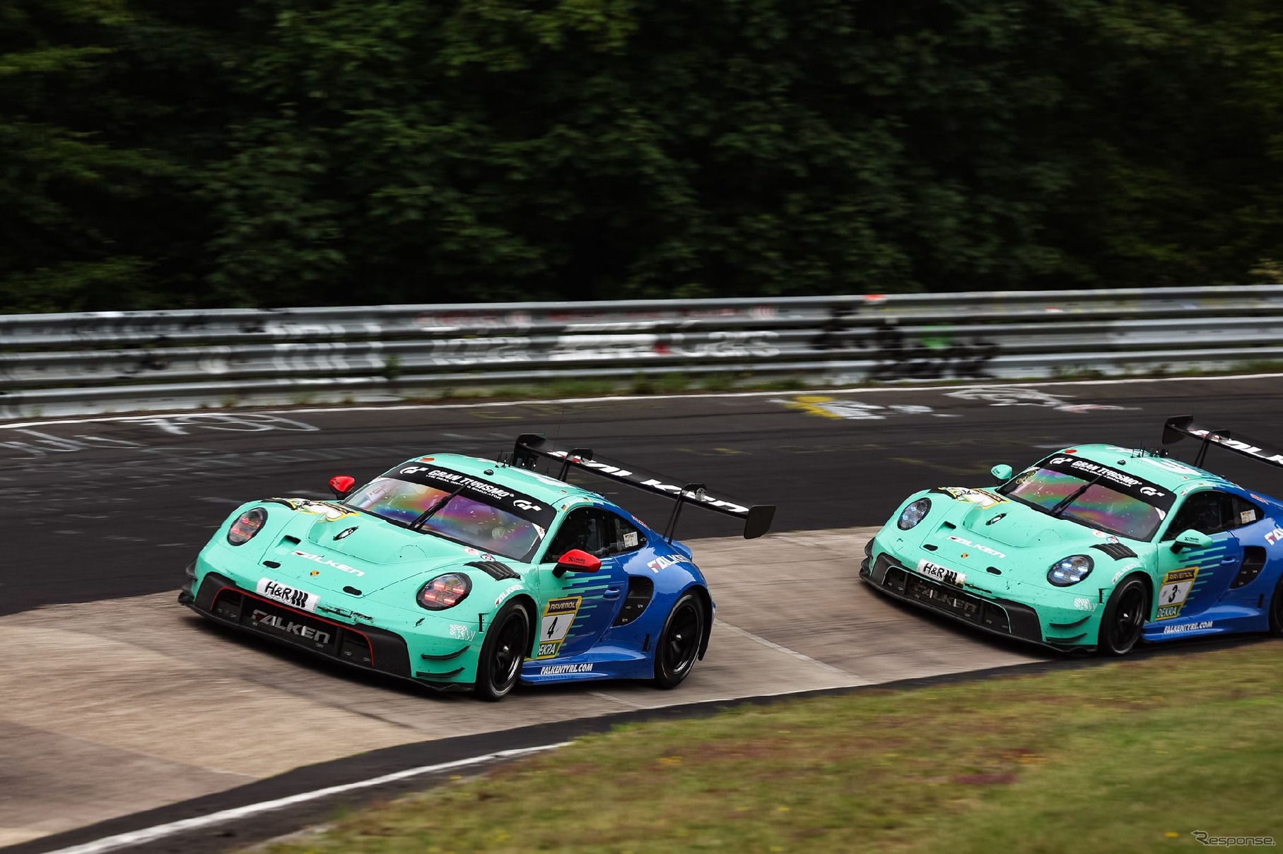 ファルケンタイヤ装着のポルシェ『911 GT3R』がニュルブルクリンク耐久シリーズ第6戦を制す