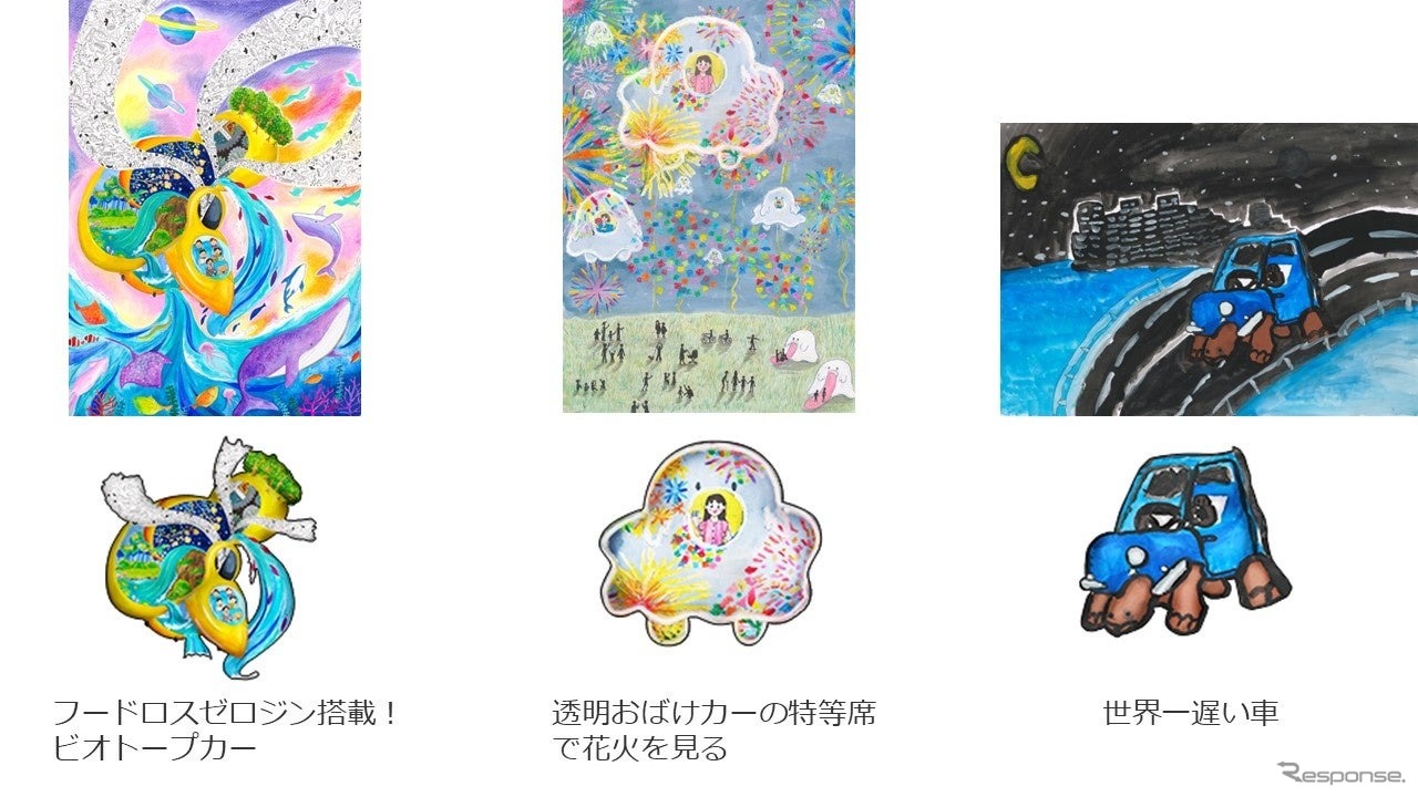 トヨタ夢のクルマアートコンテスト入賞作品がナビアイコンに