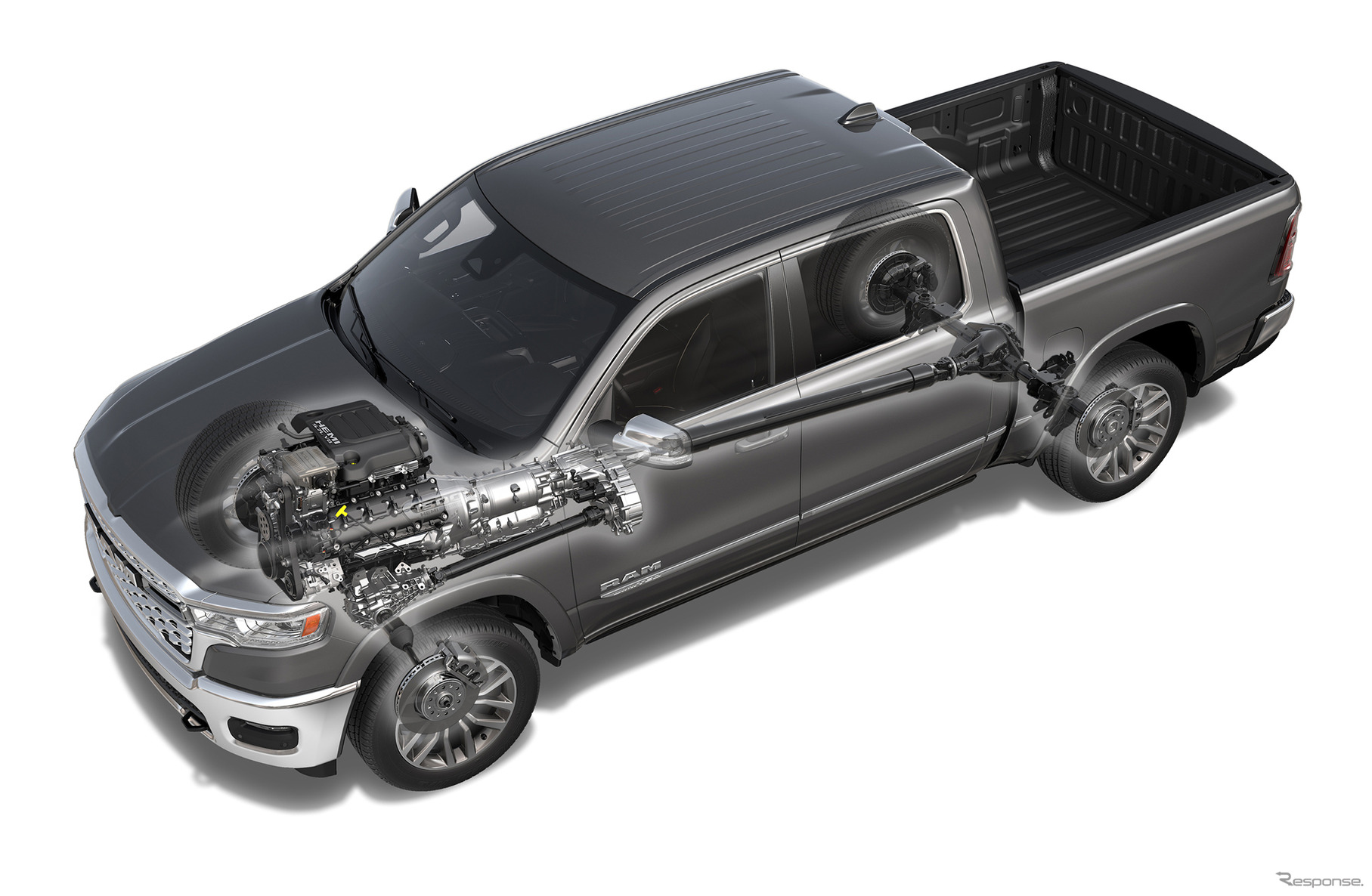 ラム1500に搭載される5.7リットルV8「HEMI」エンジン