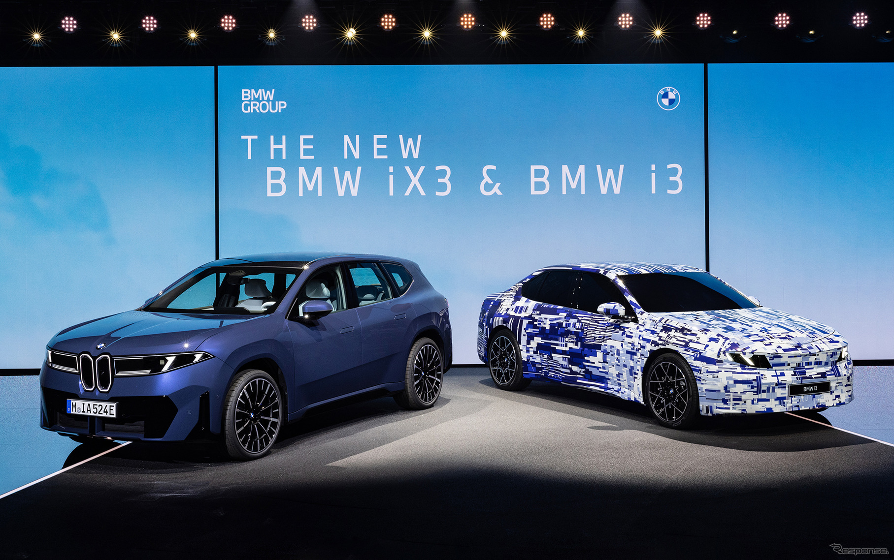 BMW iX3（左）とi3セダンのプロトタイプ（右）