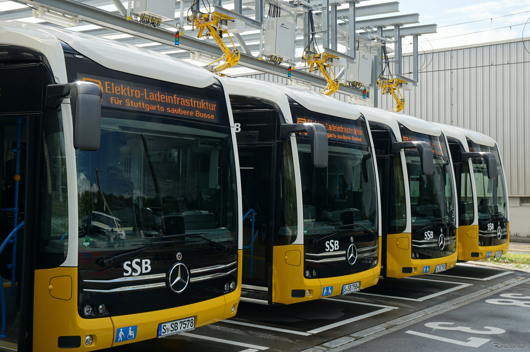 シュトゥットガルト市電（SSB）のシュトゥットガルト・メーリンゲン営業所で電気バス用充電インフラの運用を開始