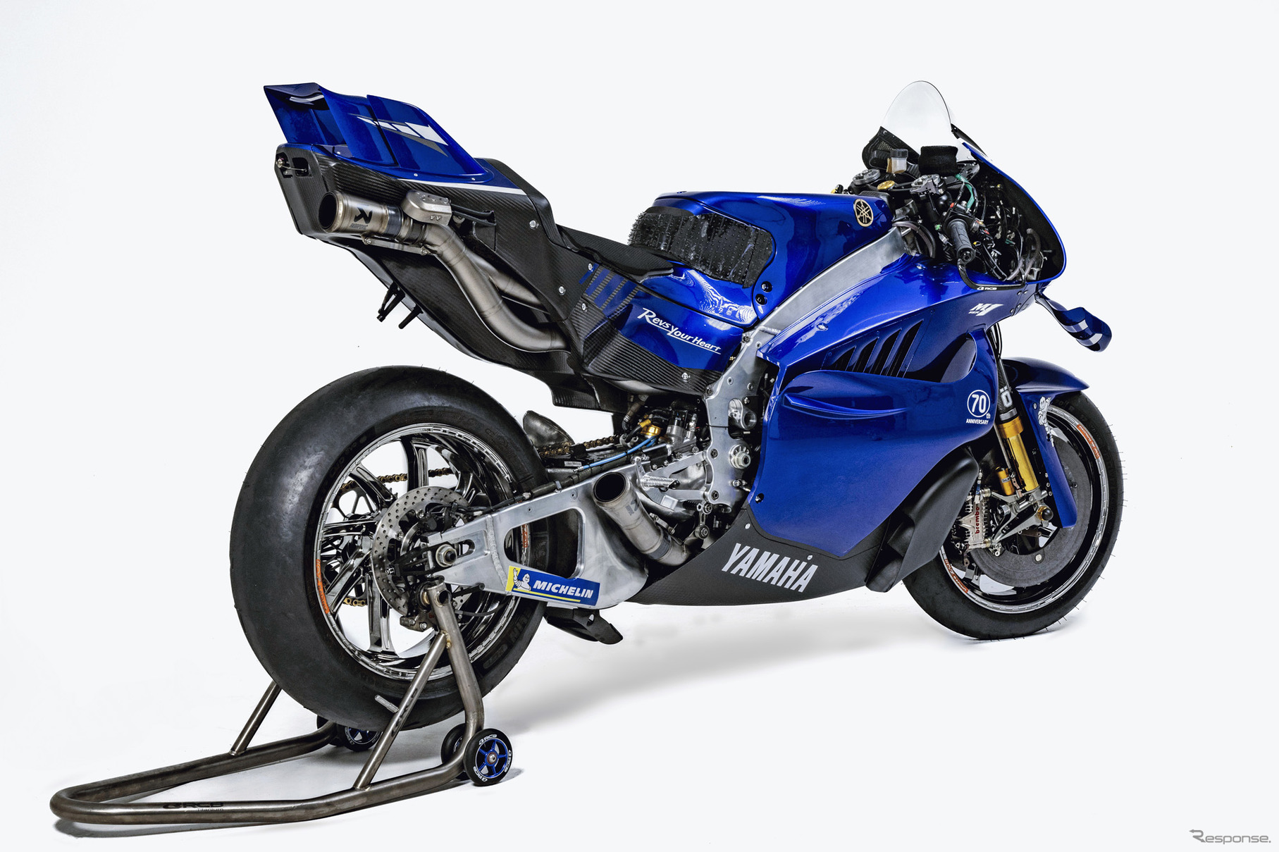 V4エンジンを搭載するヤマハ「YZR-M1」