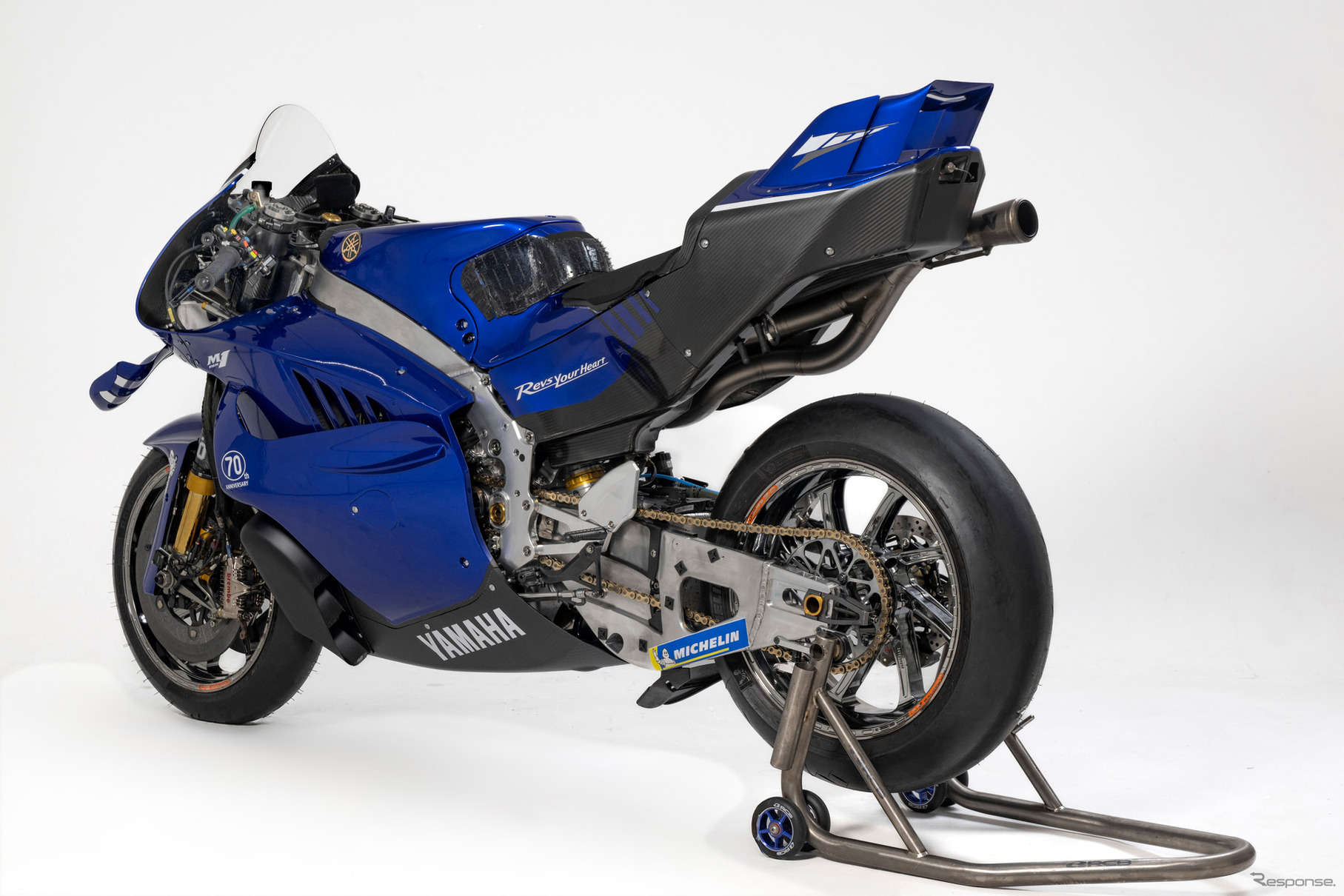 V4エンジンを搭載するヤマハ「YZR-M1」