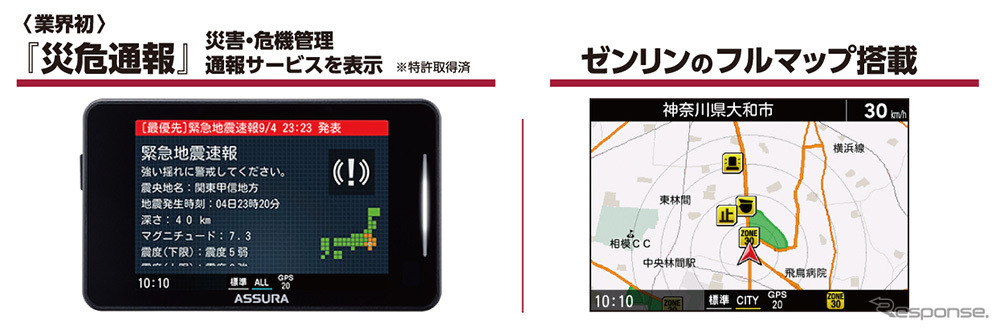 アンテナ一体型レーザー式オービス対応セーフティレーダー、ASSURA「AR-325AW」
