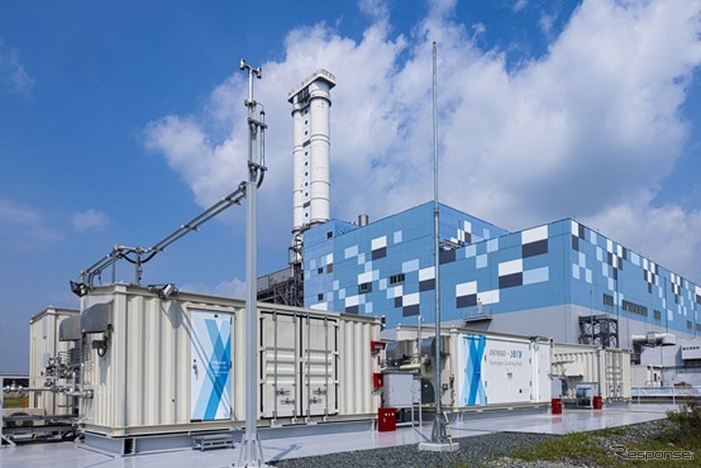 JERA新名古屋火力発電所に設置した水素製造実証の全景