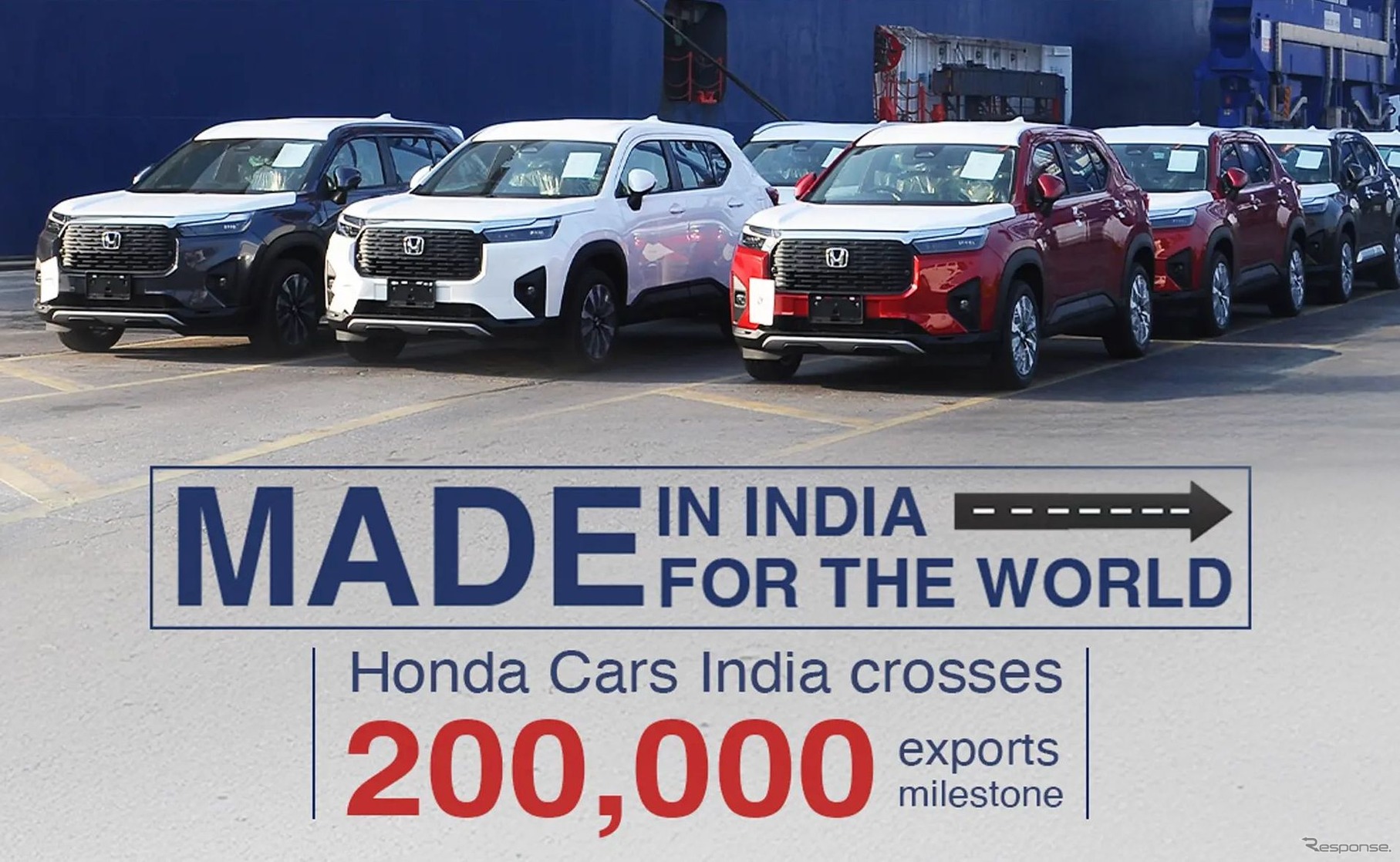 インドから輸出されるホンダ・エレベイト（日本名：WR-V）
