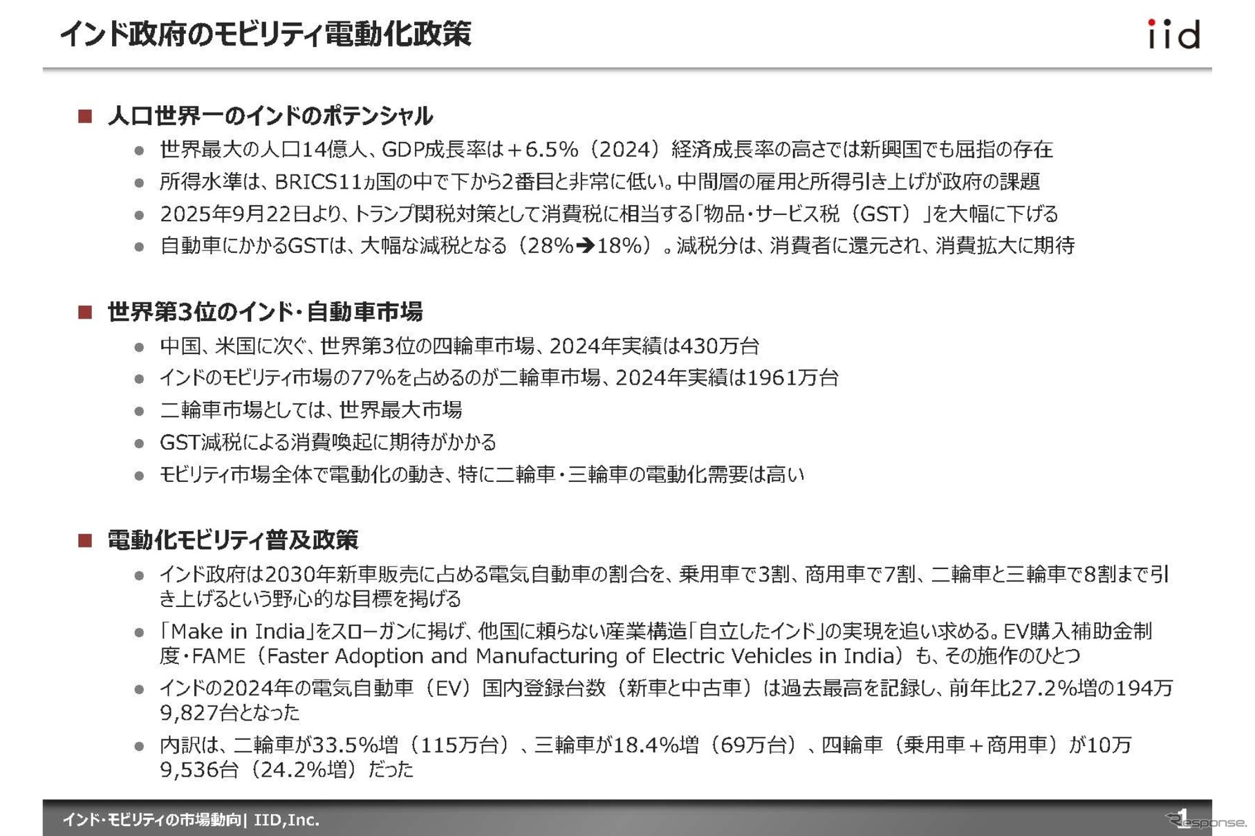 【調査レポート】インド・モビリティの市場動向