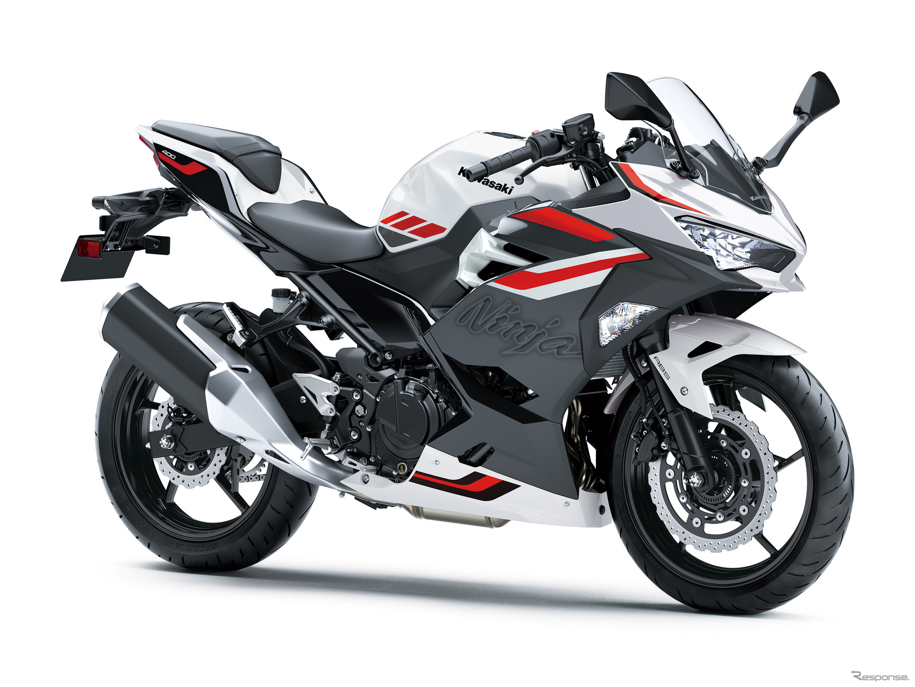 カワサキ Ninja 400 2026年モデル（パールロボティックホワイト×メタリックマグネティックダークグレー）