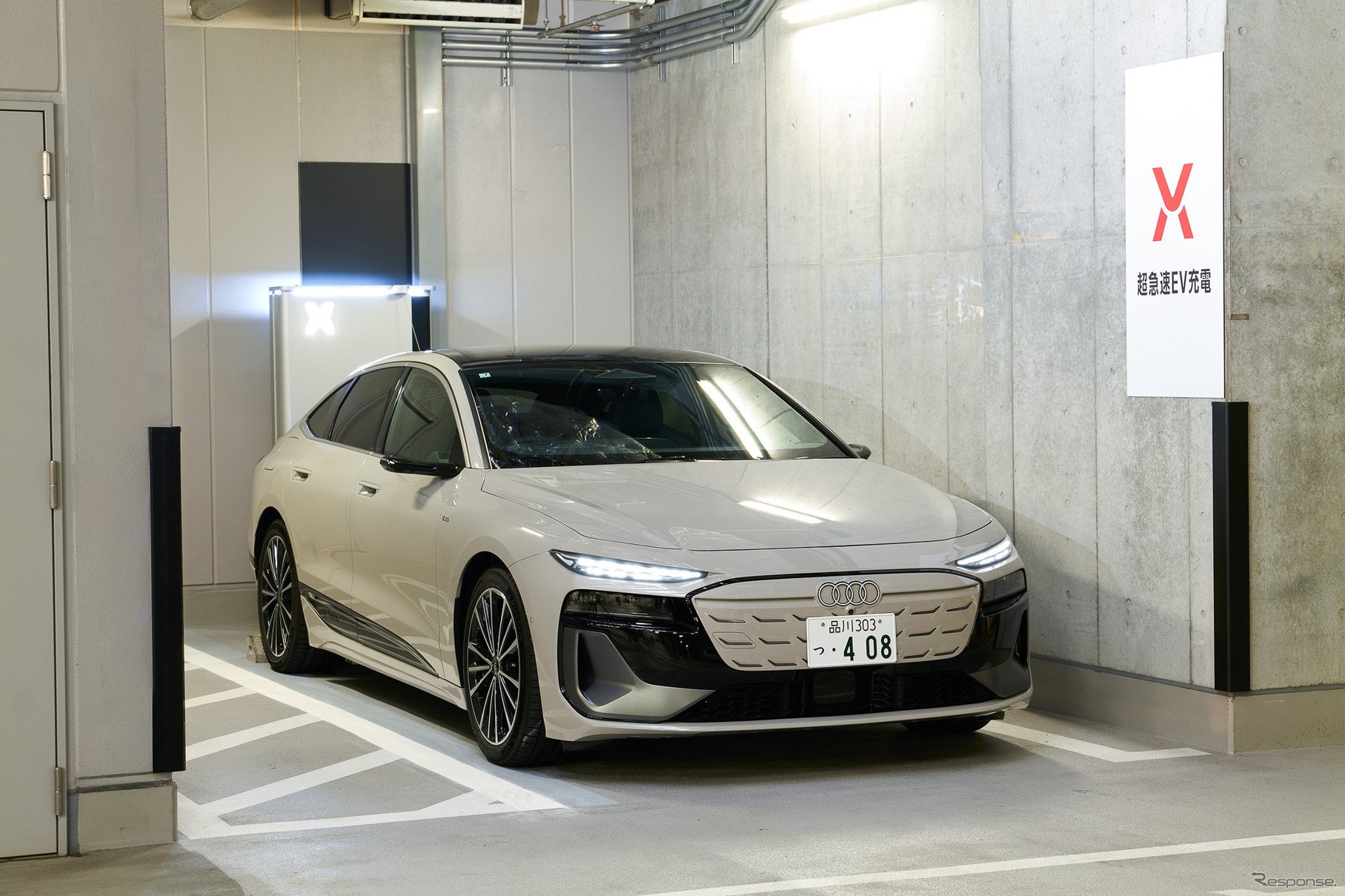 パワーエックスの「京橋エドグラン」の急速充電ステーション