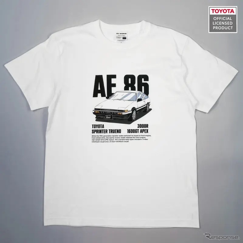 TOYOTA AE86 トレノデザイン Tシャツ
