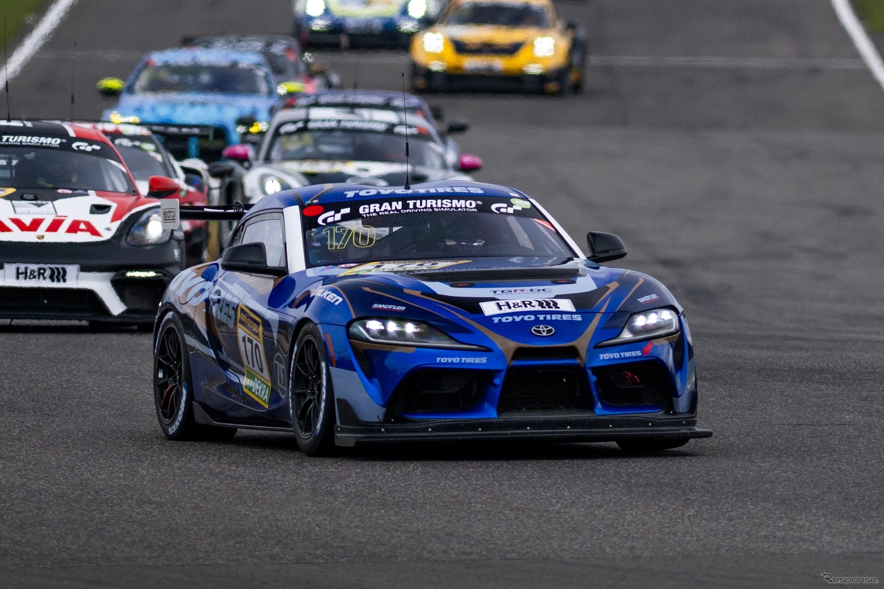 SP8Tクラスに参戦したトヨタGAZOO Racingのジュリアーノ・アレジ選手と小山美姫選手はトヨタ『スープラGT4 EVO』（170号車）で無事完走