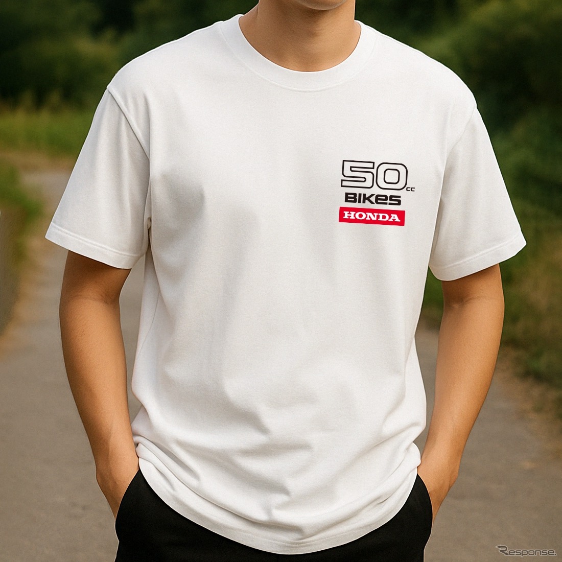 ホンダの50ccの名車たちのロゴを集めた特別Tシャツ「50cc BIKES」