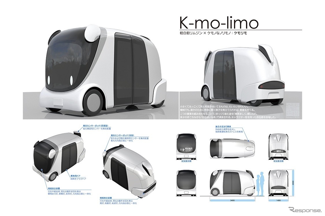 ボディ部門最優秀賞：福田英盛さんの「K-mo-limo 軽自動リムジン × ケモノなノリモノ：ケモリモ」