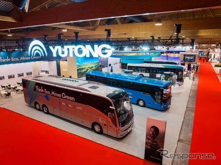 ユートンバス（宇通客車）が「Busworld Europe 2025」で新型電動バス4車種を発表