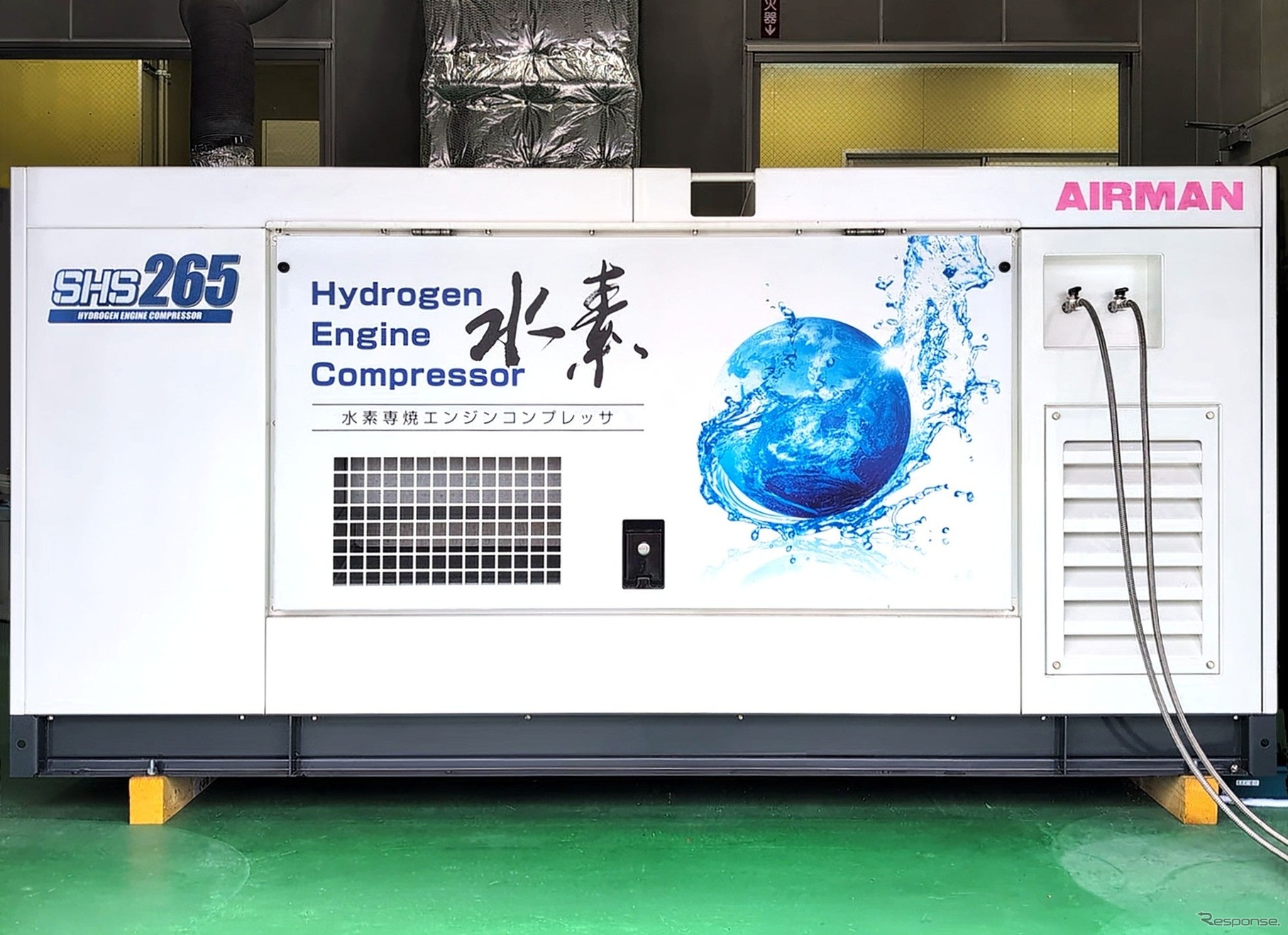 水素エンジンを搭載したコンプレッサー