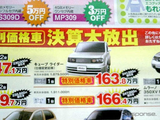 【新車値引き情報】エコカー購入補助がキク…コンパクトカー