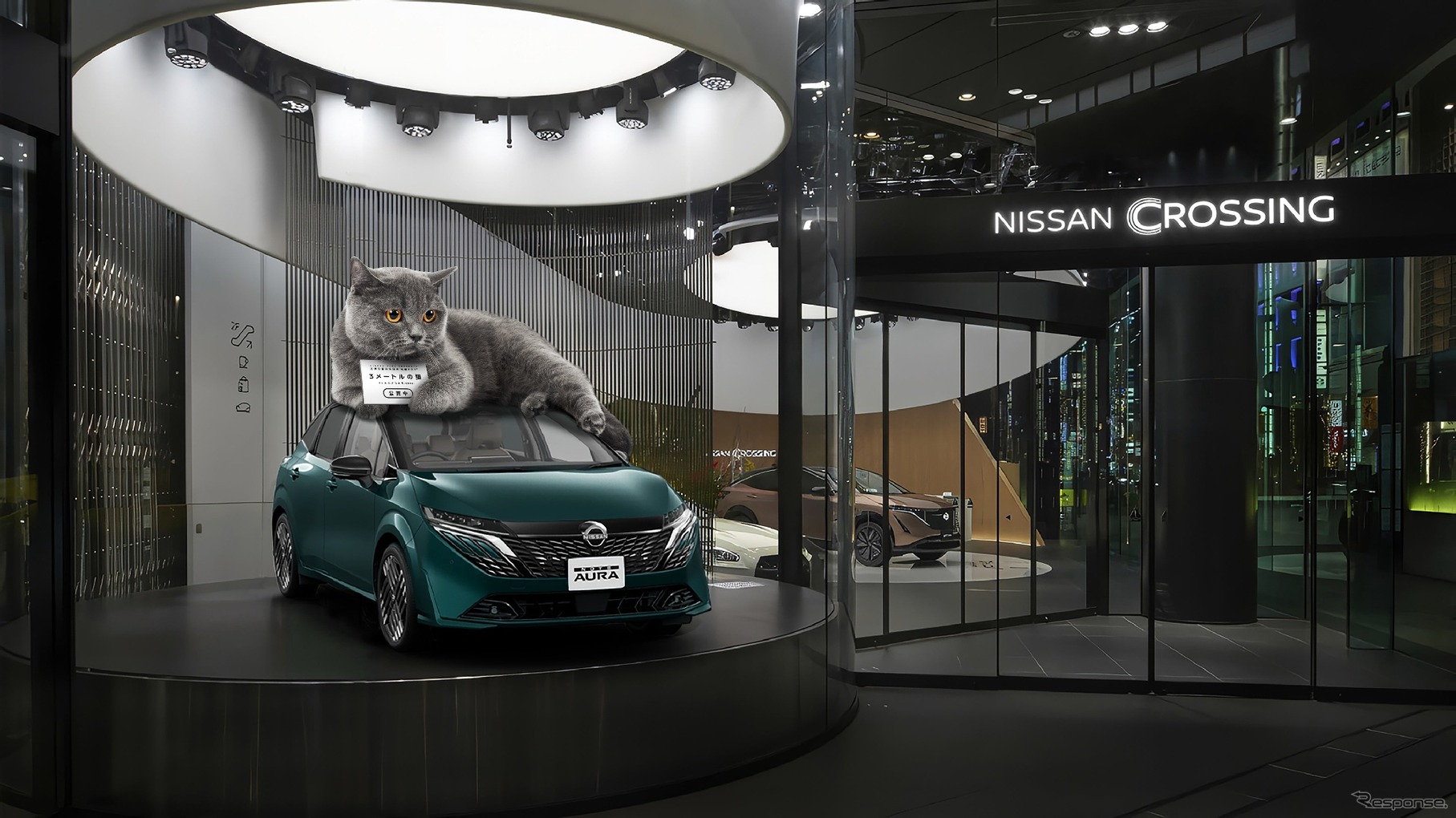 「3メートルの猫」の実物大モニュメントが銀座に