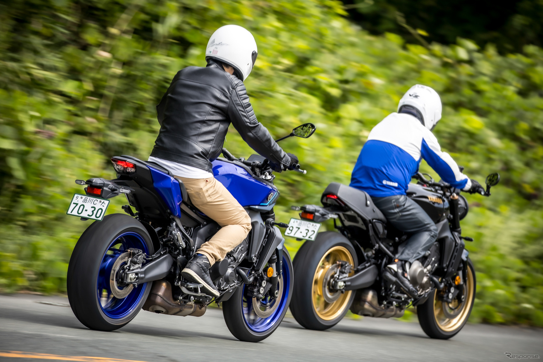 XSR900の設楽社長と、MT-09 Y-AMTの宮崎副編集長